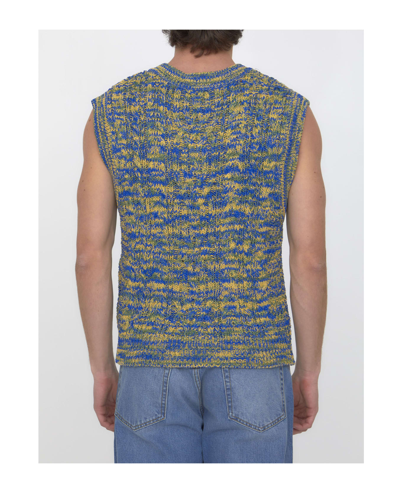 Andersson Bell Cable-knit Vest - BLUE