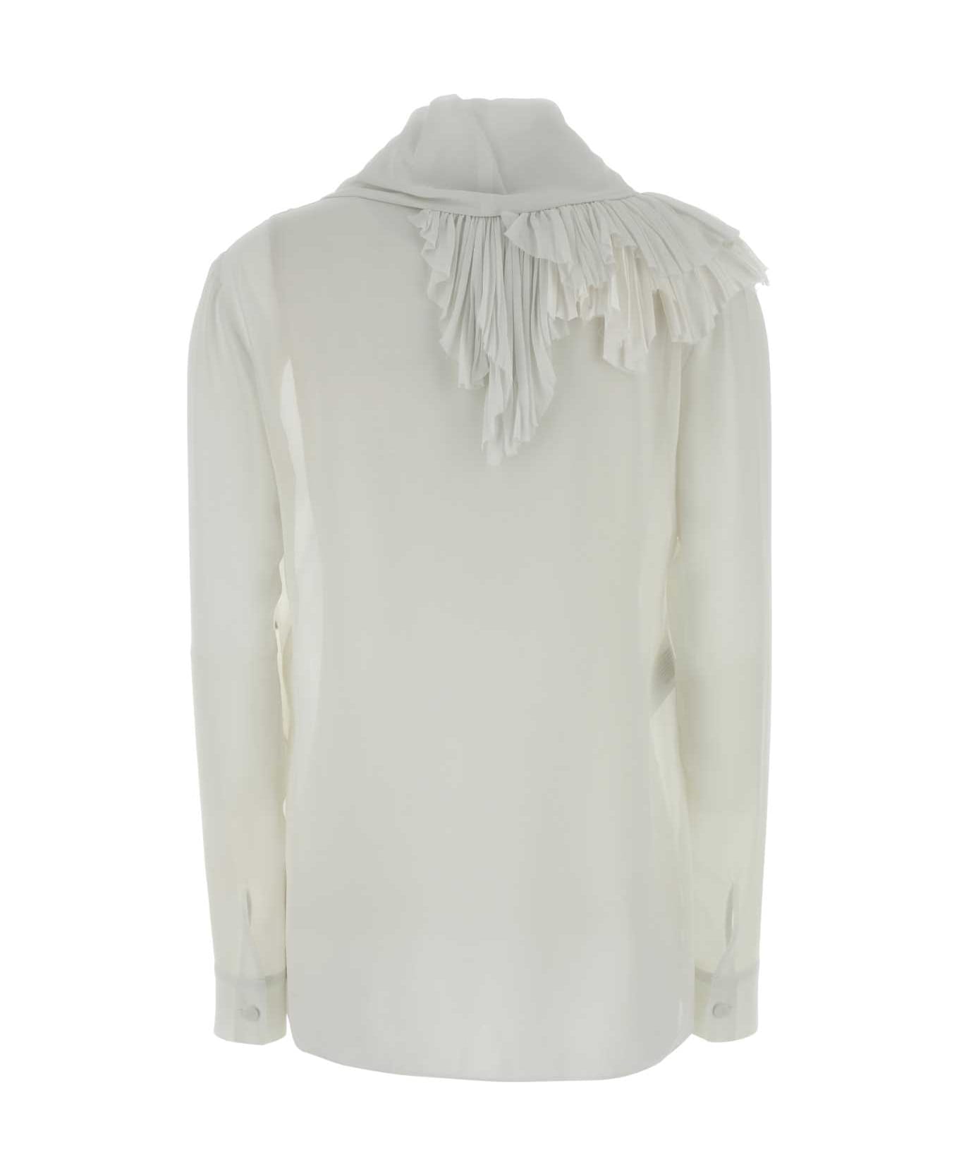 Alberta Ferretti White Crepe Shirt - BIANCO