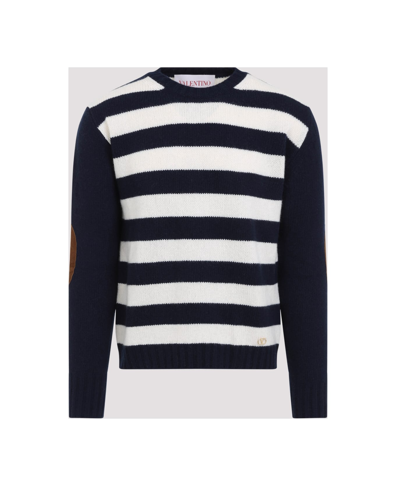 Valentino Wool And Cashmere Pullover - Rgx Indaco Burro