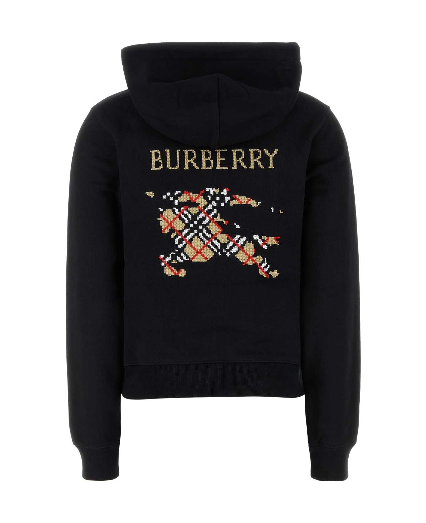 Burberry Black Cotton Sweatshirt - BLACK