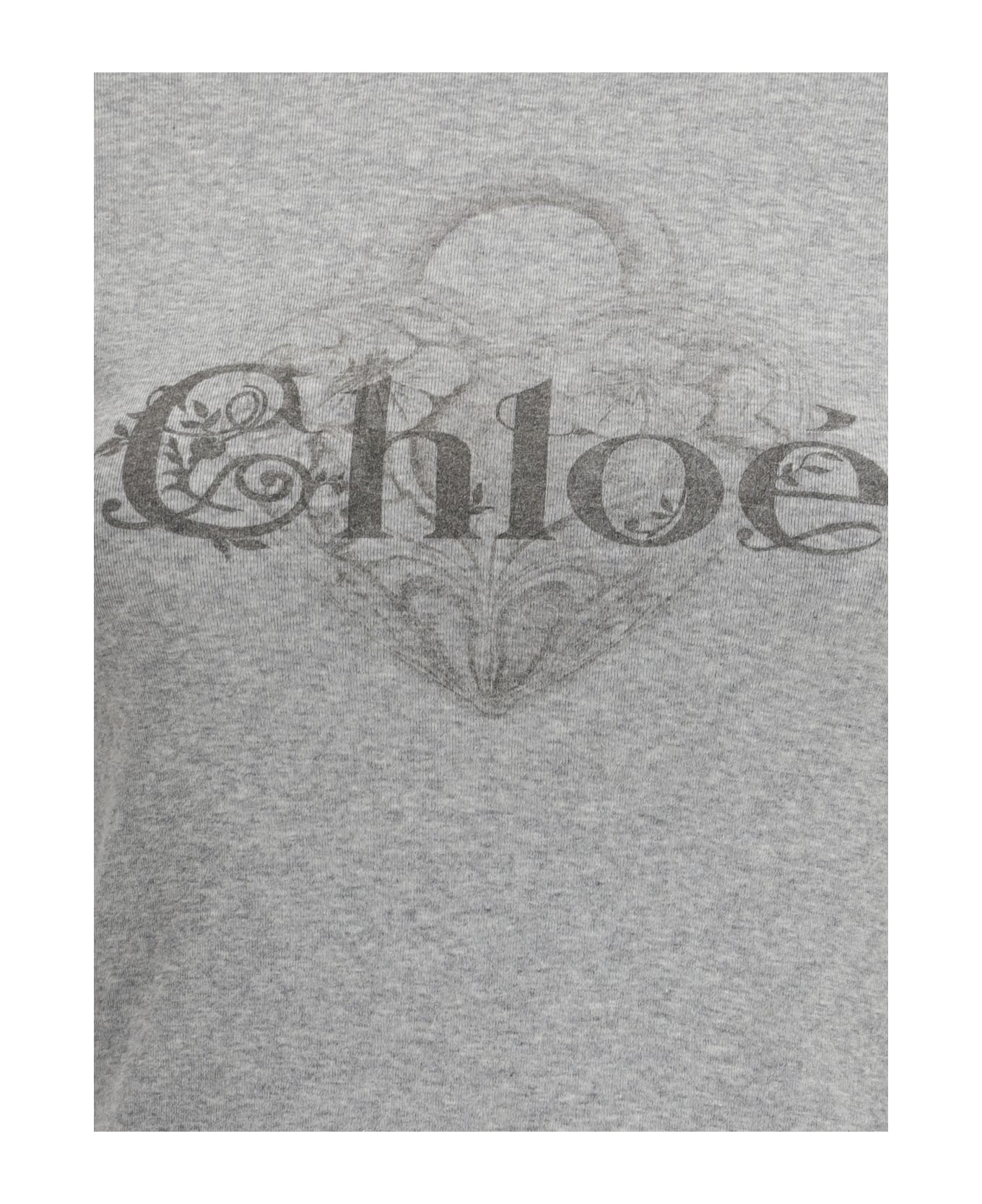 Chloé Baby Fit Logo T-shirt - GREY