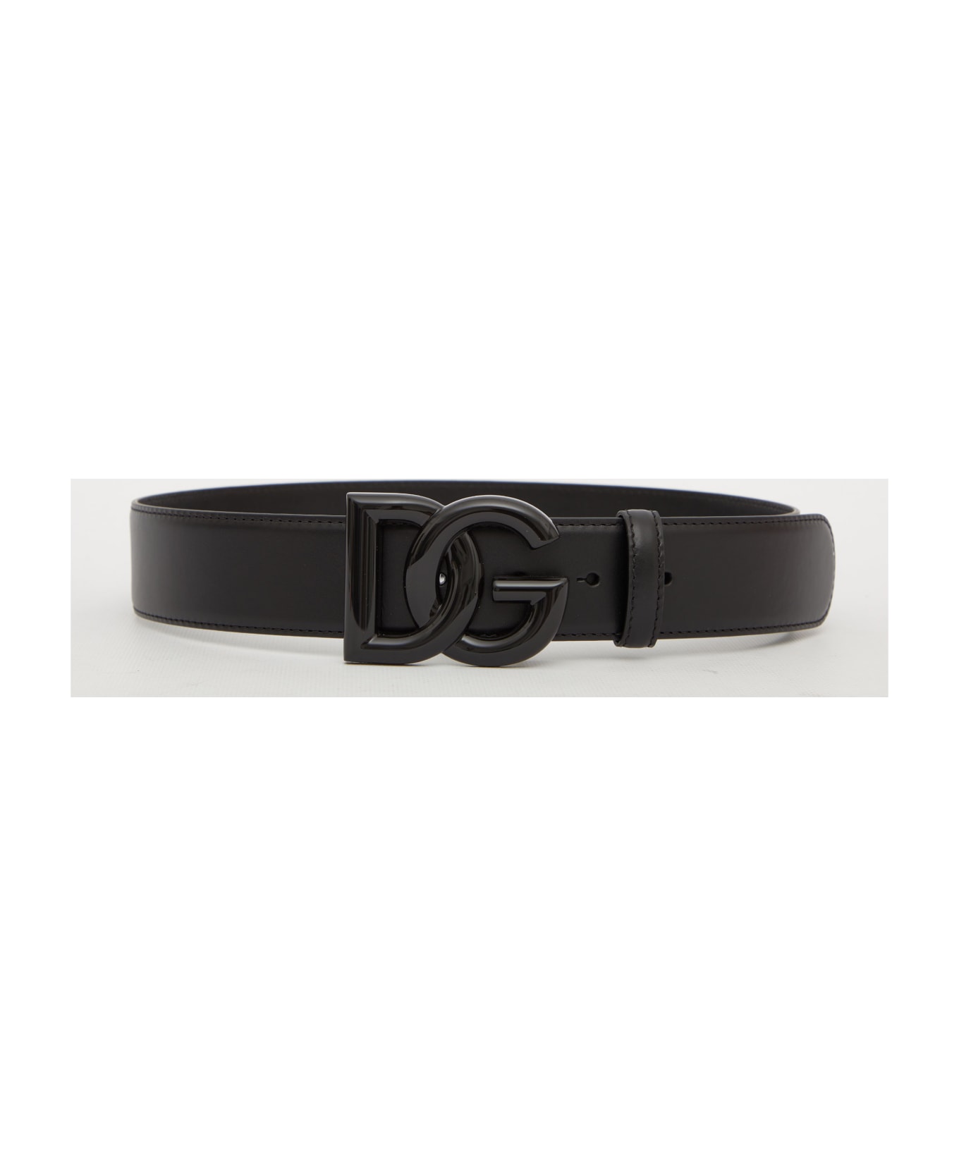 Dolce & Gabbana Black Leather Belt - Nero