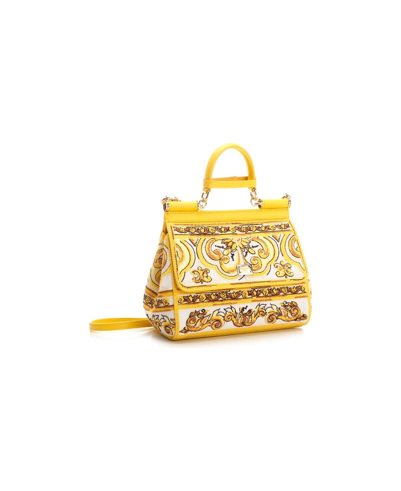 Dolce & Gabbana Medium "sicily" Handbag - Yellow