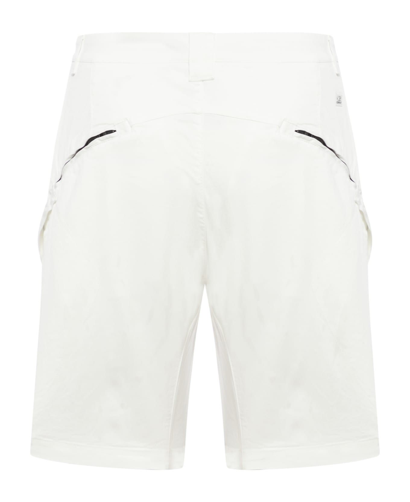 C.P. Company Stretch Sateen Utility Shorts - Gauze White