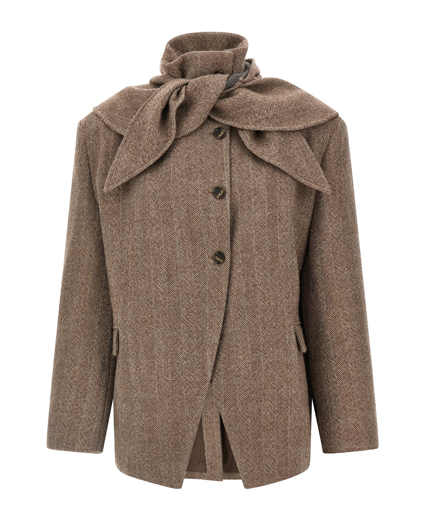Magda Butrym 
06
 Blazer - Brown