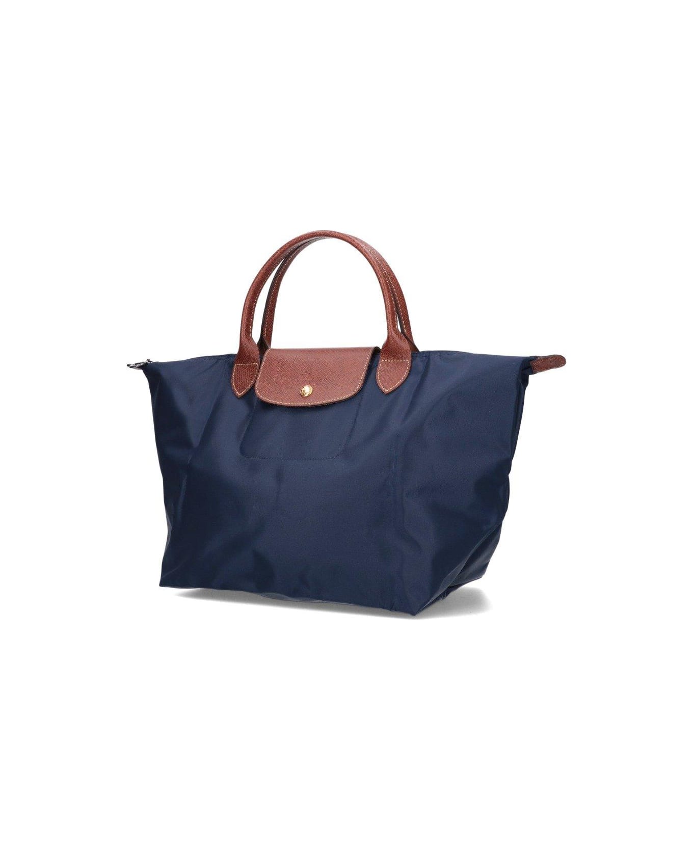 Longchamp Le Pliage Medium Top Handle Bag - Marine