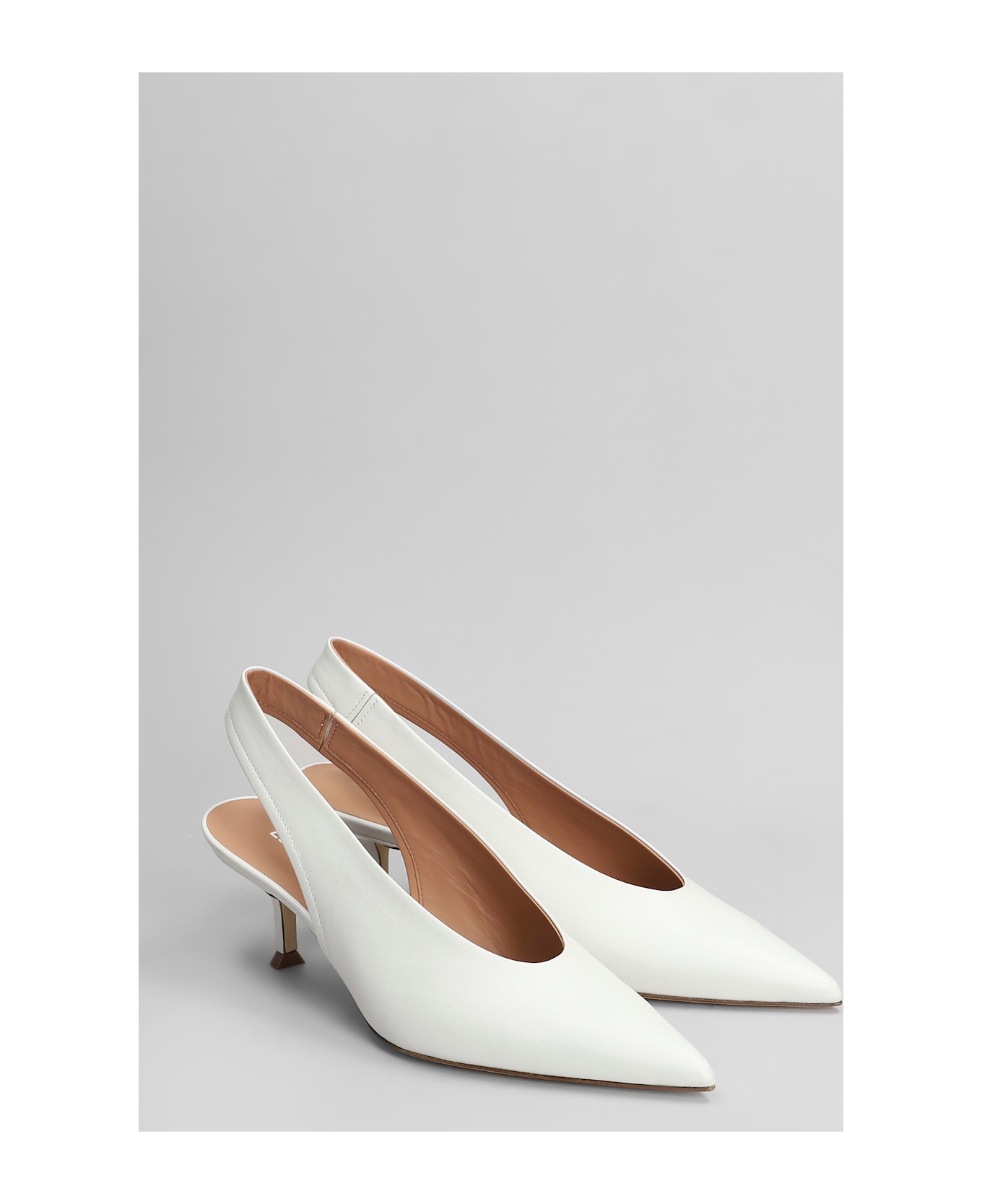 Lella Baldi Pumps In White Leather - white
