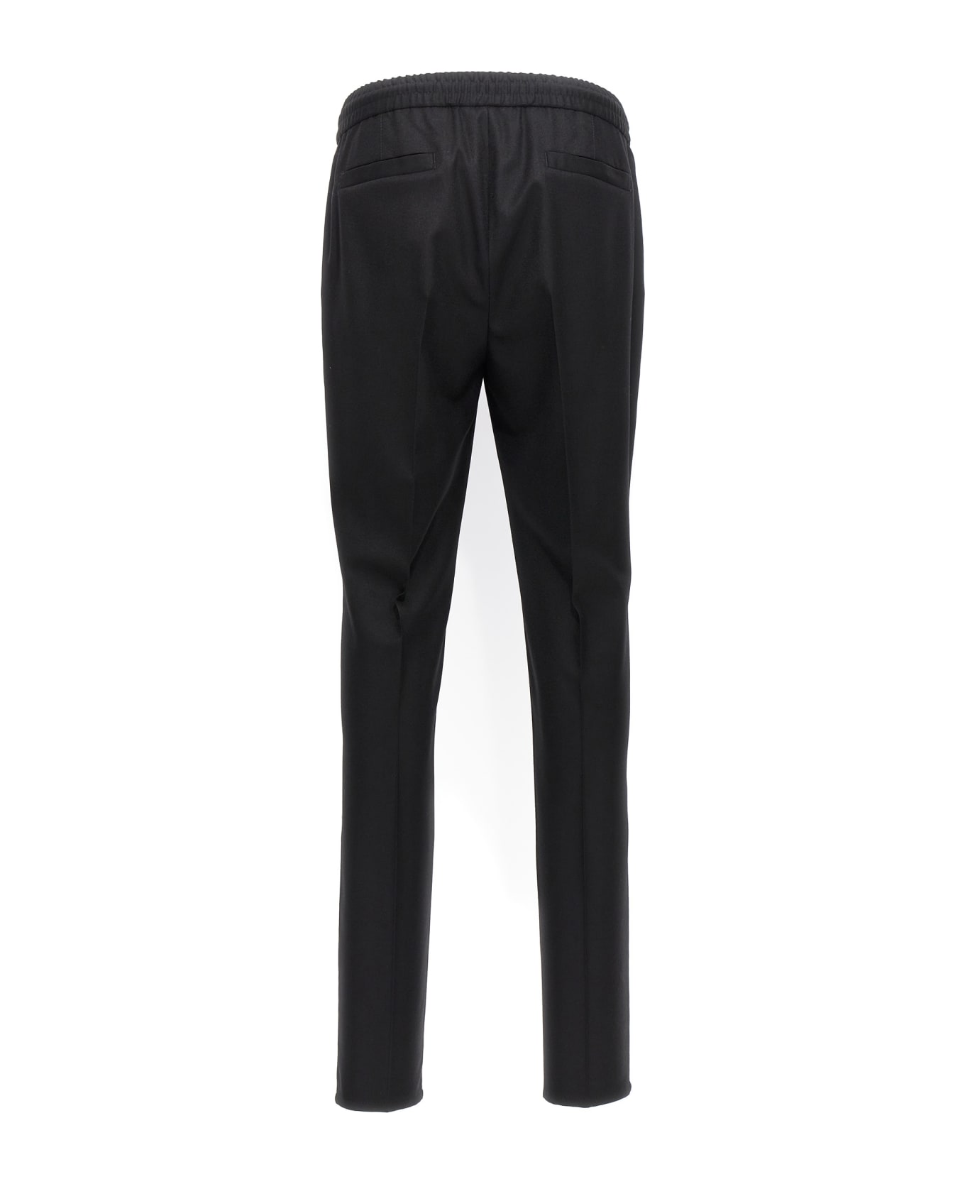 Brunello Cucinelli Wool Pants With Front Pleats - Black ボトムス