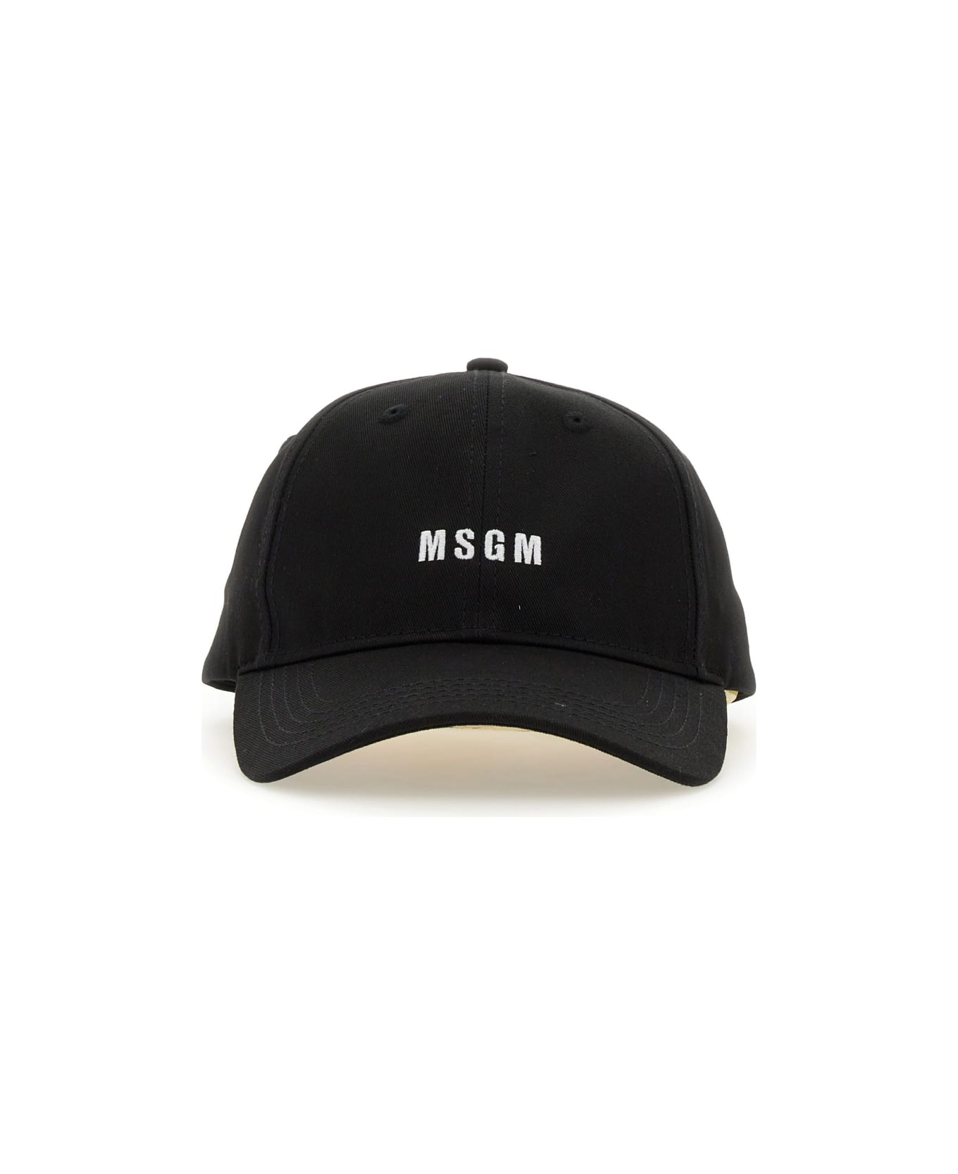 MSGM Baseball Hat With Logo - BLACK