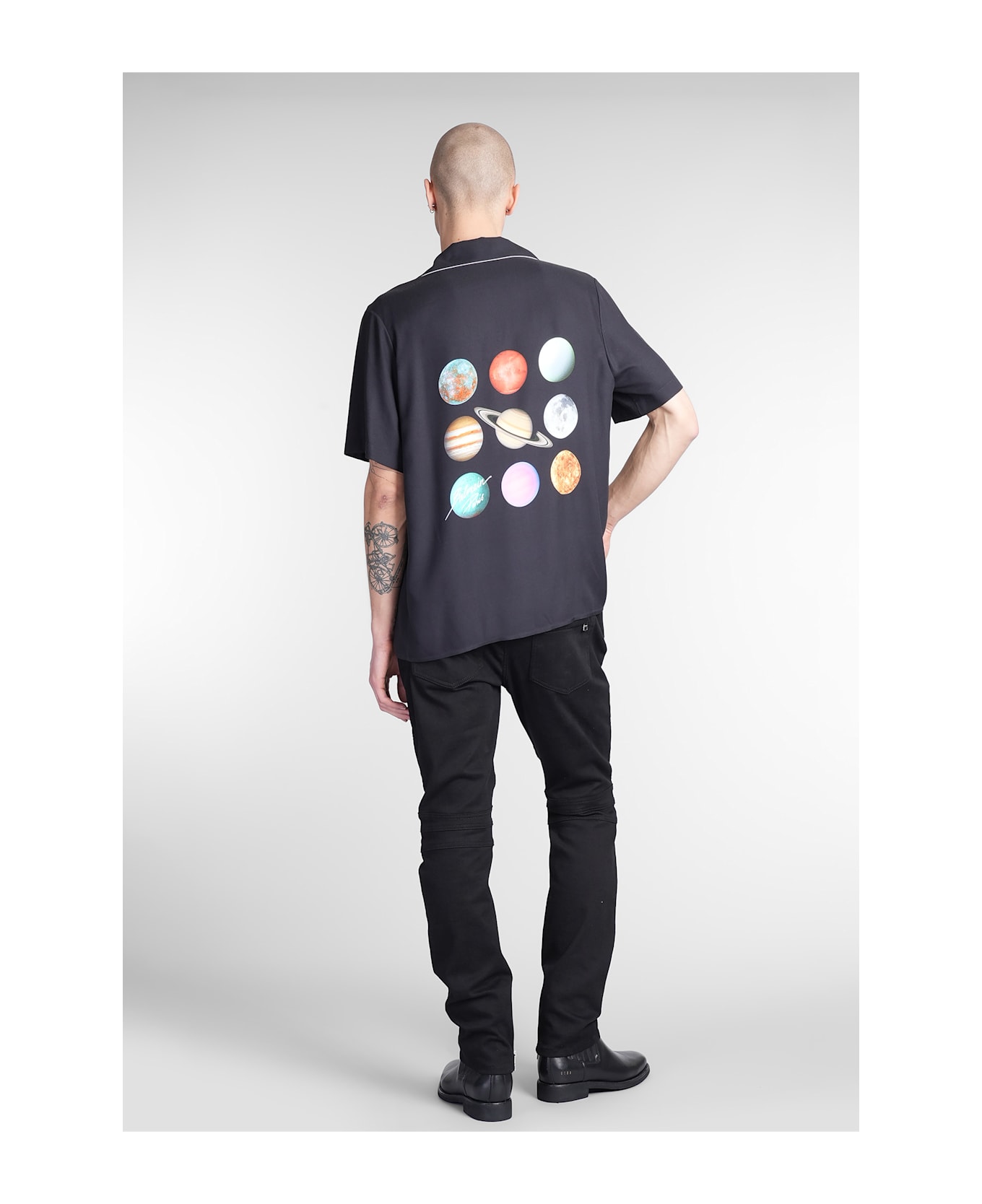 Balmain Shirt In Black Viscose - black
