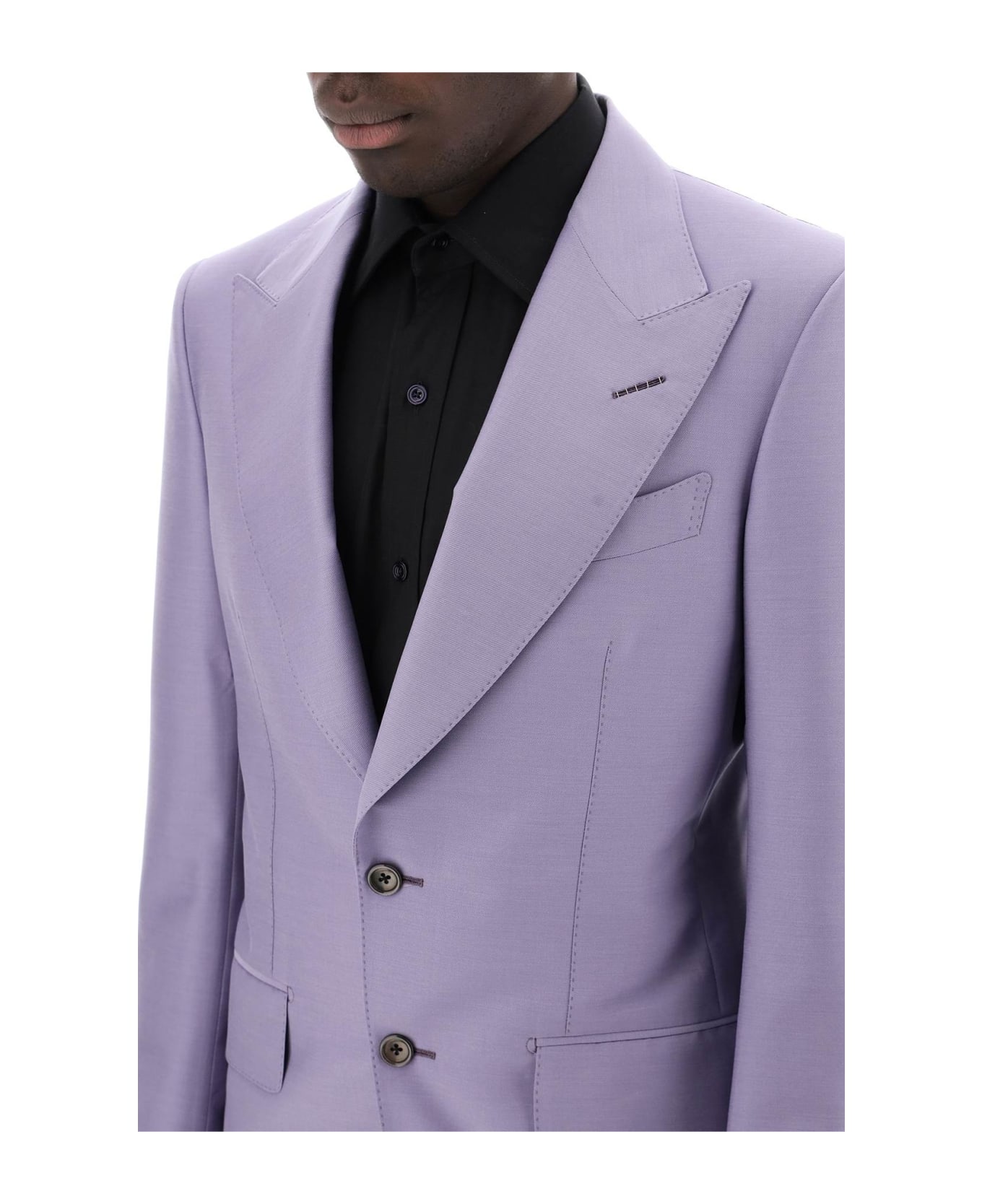 Tom Ford Atticus Wool And Silk Blend Blazer - VIOLET (Purple)