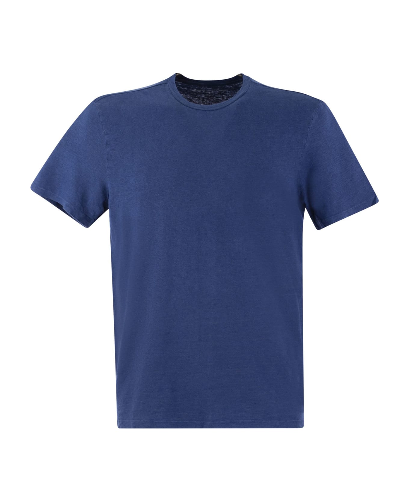 Majestic Filatures Crew-neck Linen T-shirt - Royal Blue