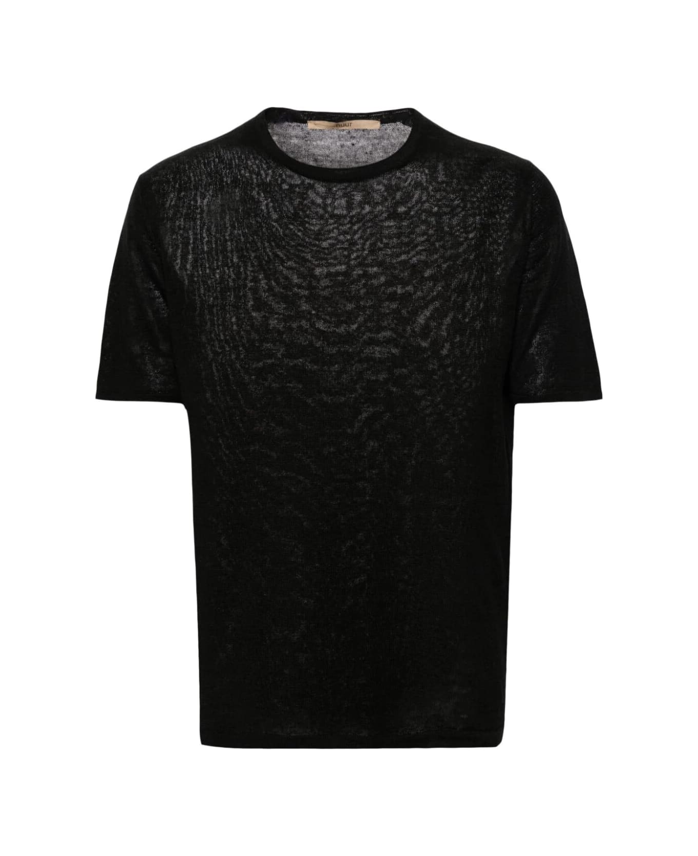 Nuur Short Sleeves Crew Neck T-shirt - Black シャツ