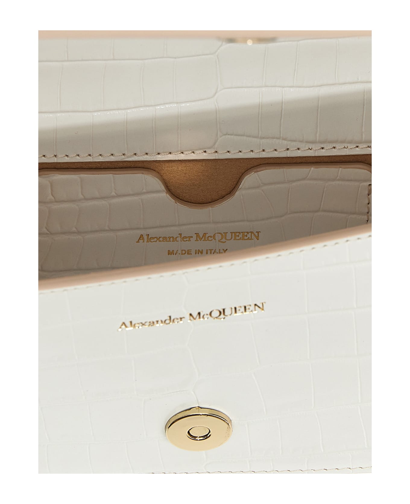 Alexander McQueen Mini Jewelled Satchel Bag - Bianco