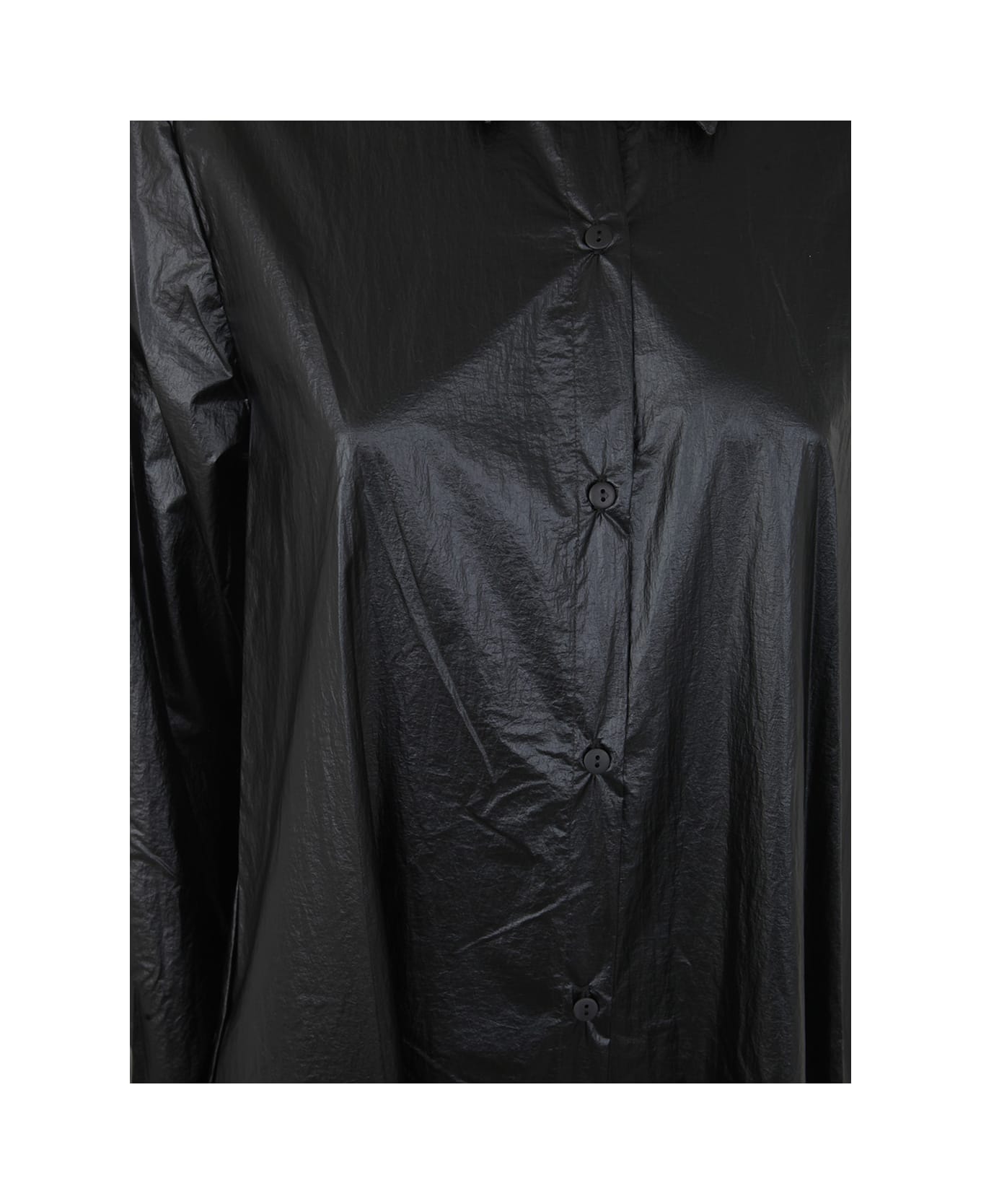 Maria Calderara Wrap Choc Parachute Shirt - Black