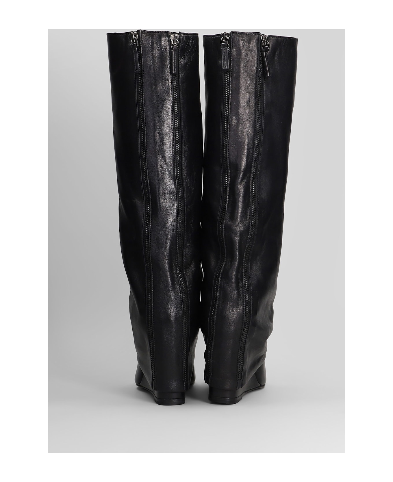 The Seller High Heels Boots In Black Leather - black