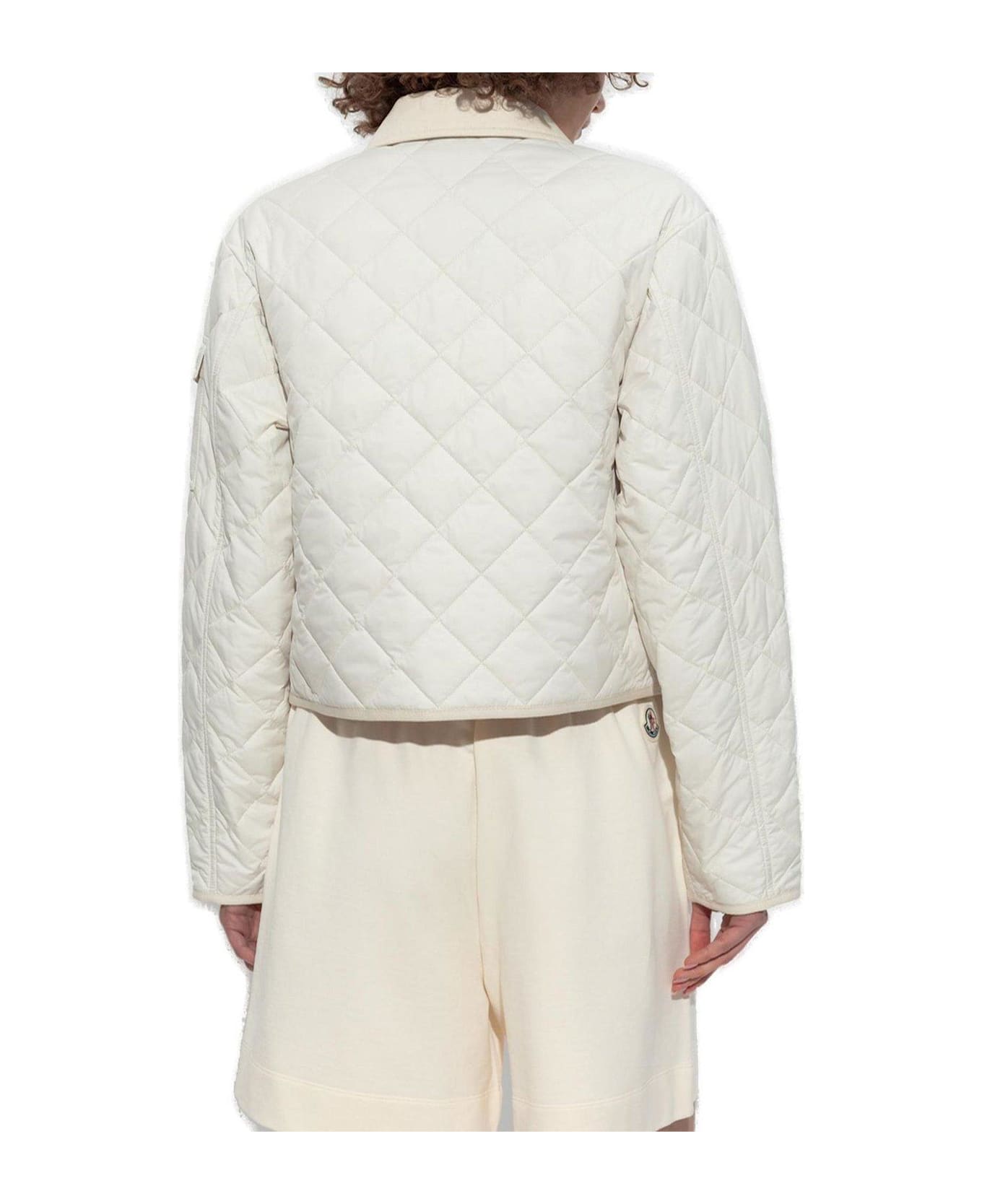 Moncler Chitre Diamond-quilted Padded Shirt Jacket - White