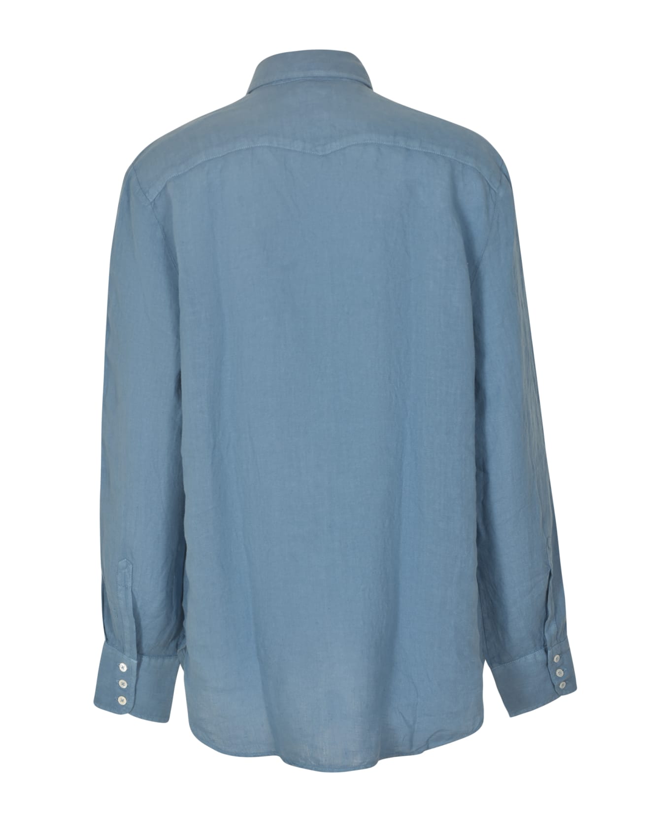 Massimo Alba Regular Plain Formal Shirt - Cerulean シャツ