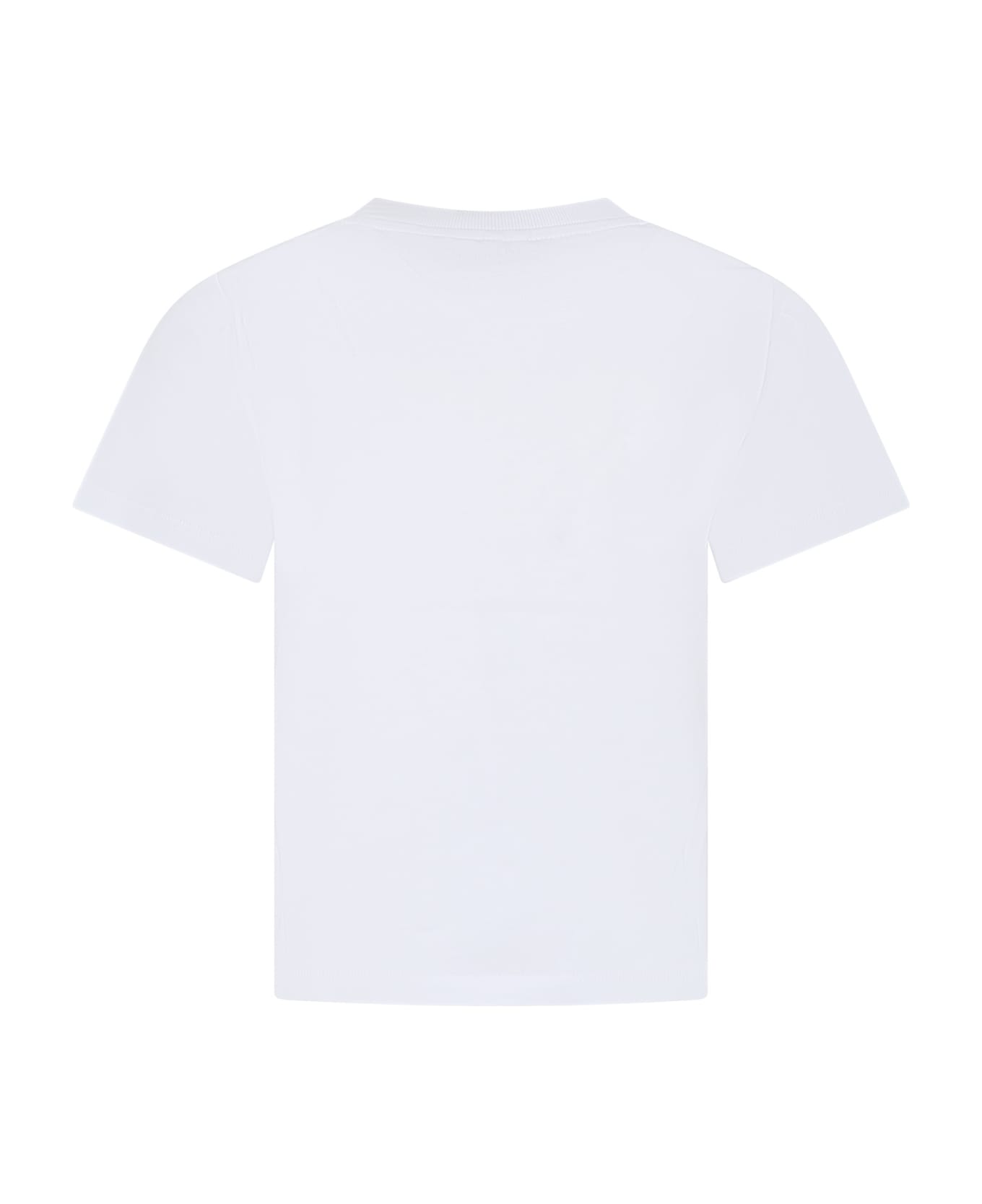 Stella McCartney White T-shirt For Boy With Print - Avorio