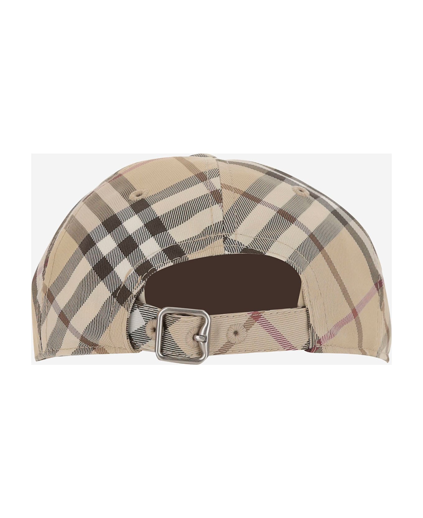 Burberry Baseball Cap With Check Pattern - Red