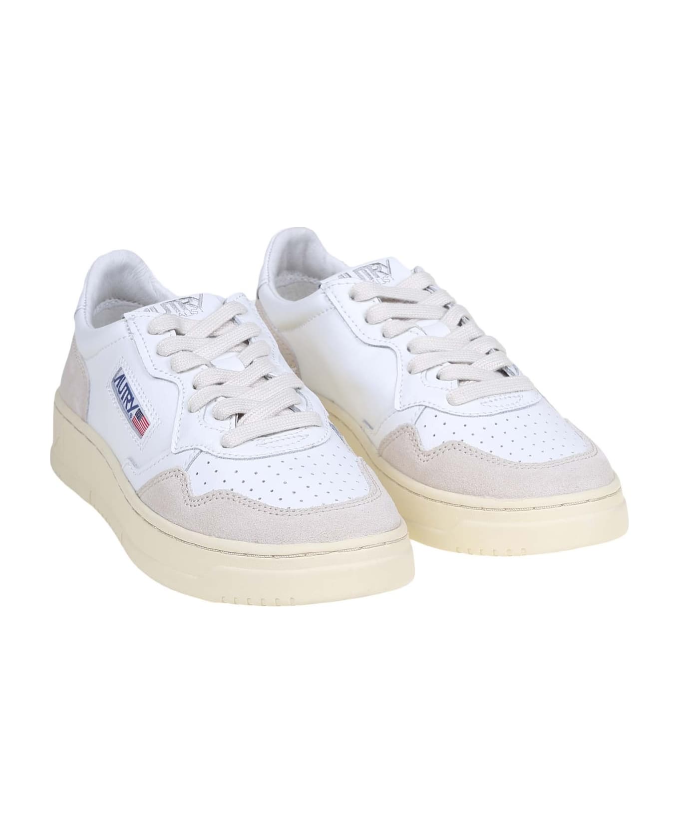 Autry White Leather Sneakers - White スニーカー