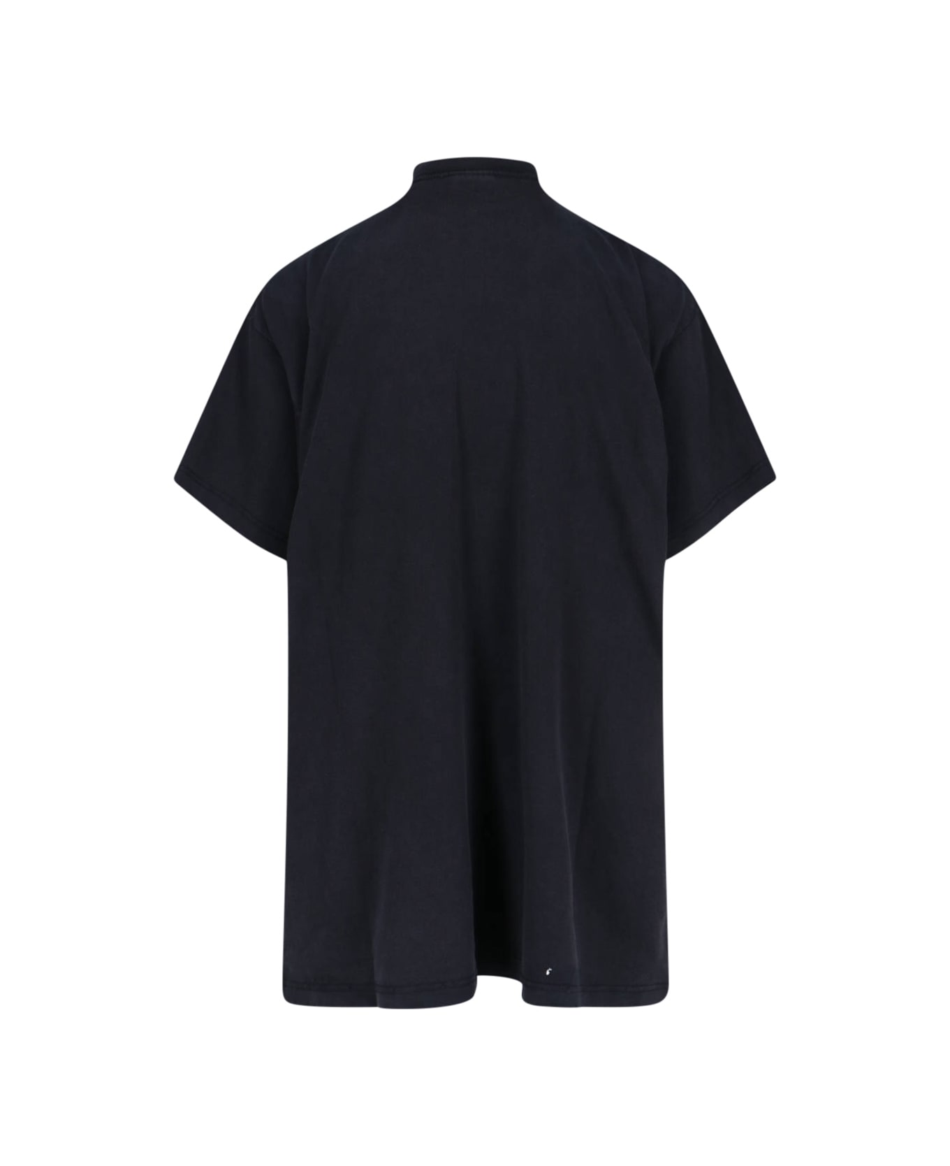 Balenciaga Cotton Crew-neck T-shirt - FADED WASH BLACK