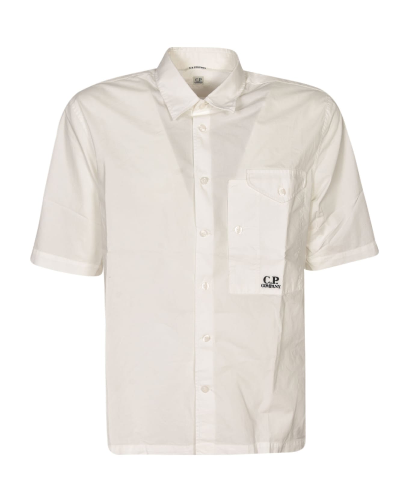 C.P. Company Oversized Pocket Short-sleeved Shirt - Gauze White シャツ
