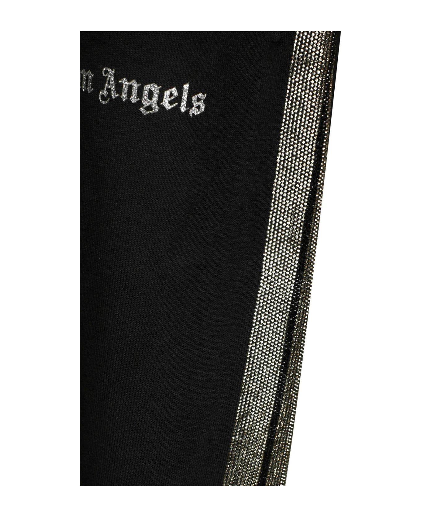 Palm Angels Logo Printed Drawstring Track Pants - Black