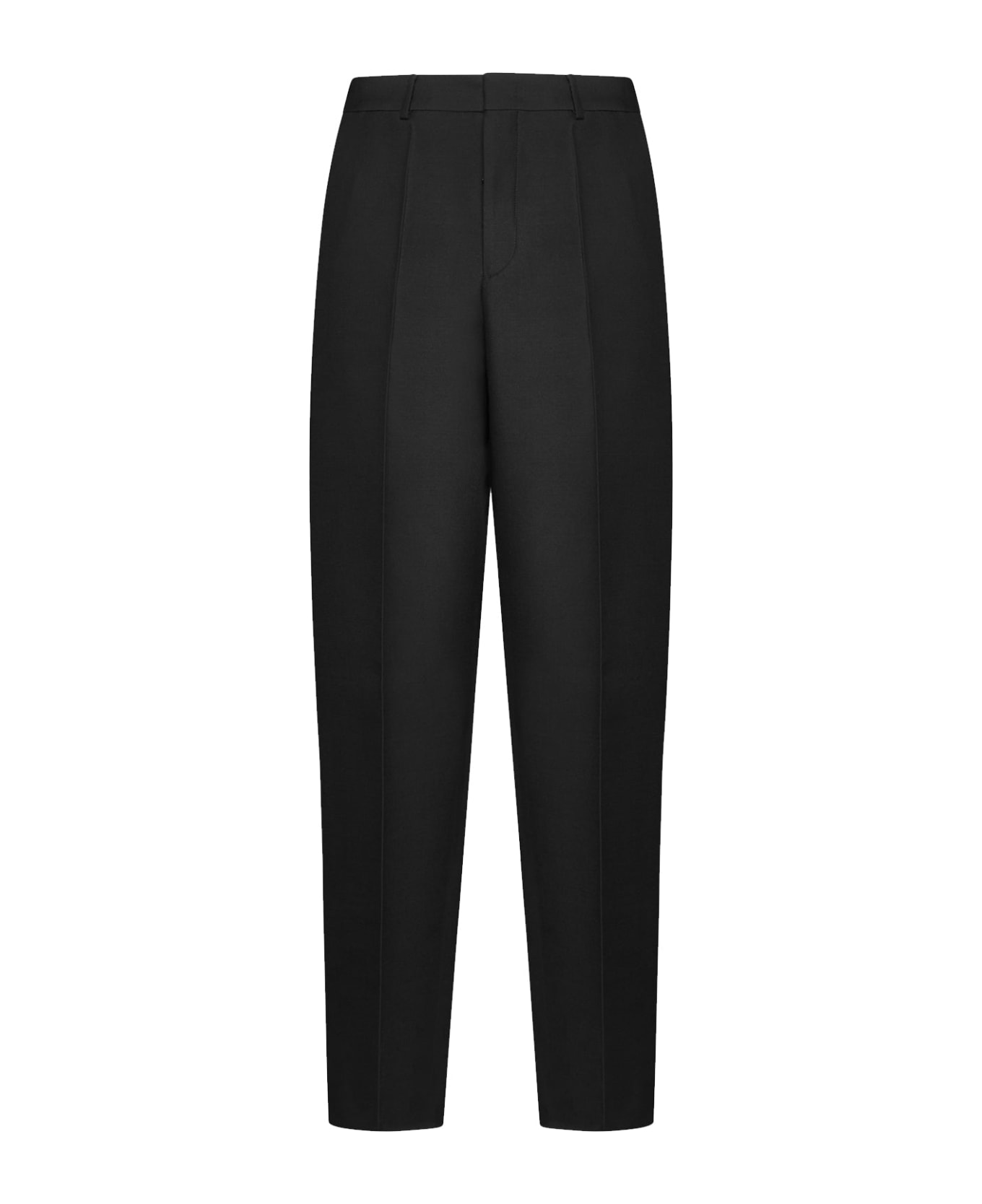 Valentino Wool And Silk Pants - Black