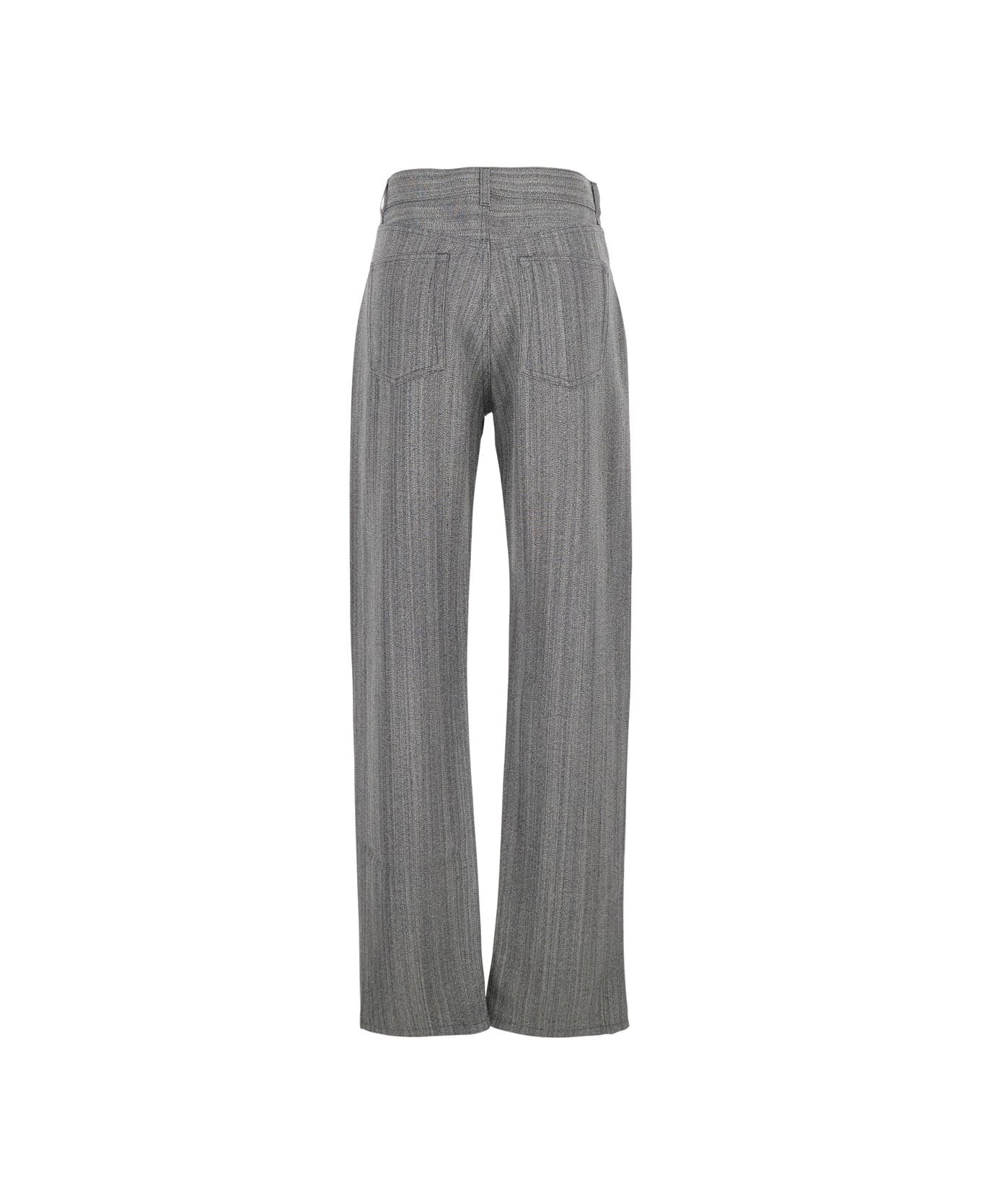 Phoebe Philo Grey Jeans With Belt Loops And Tapered Leg In Denim Woman - Grey