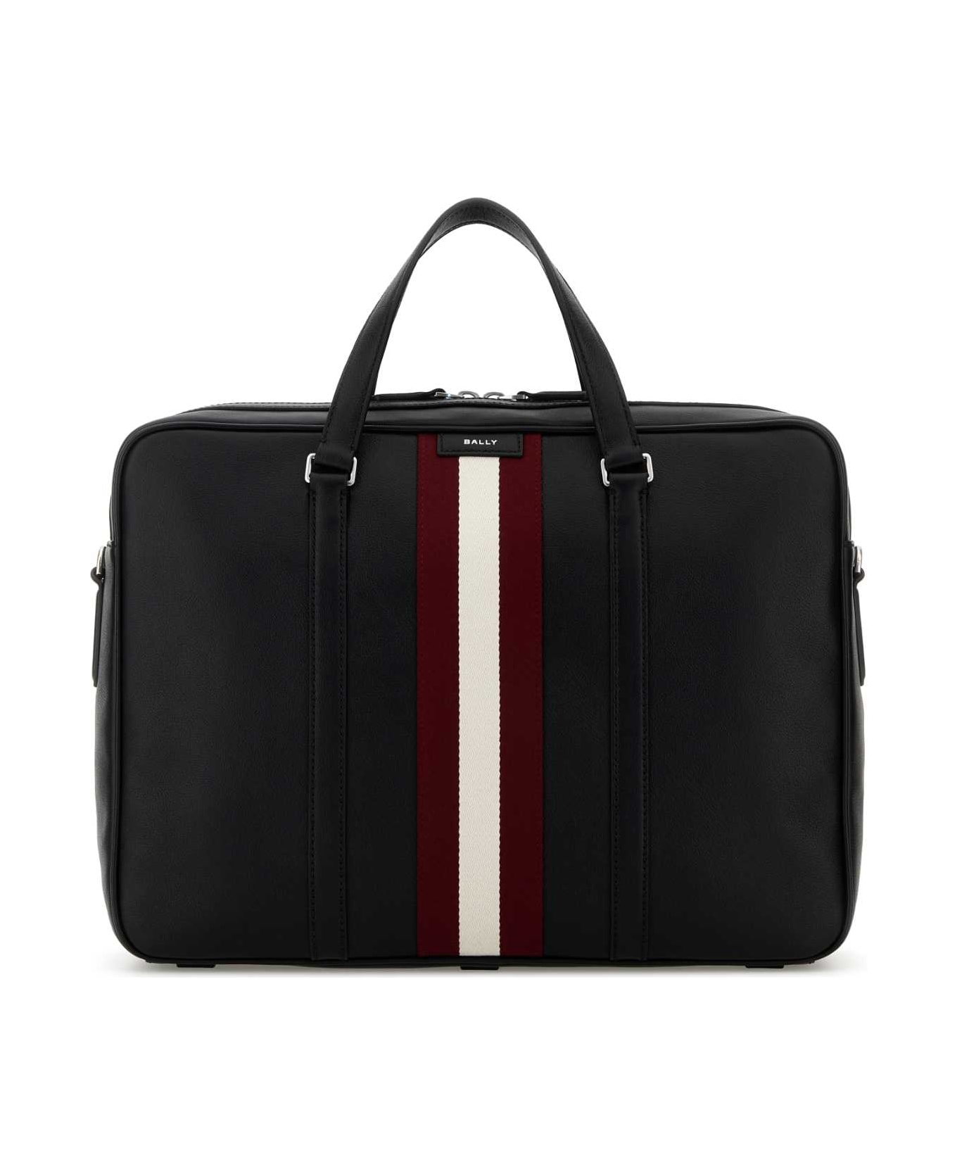 Bally Black Leather Briefcase - Black