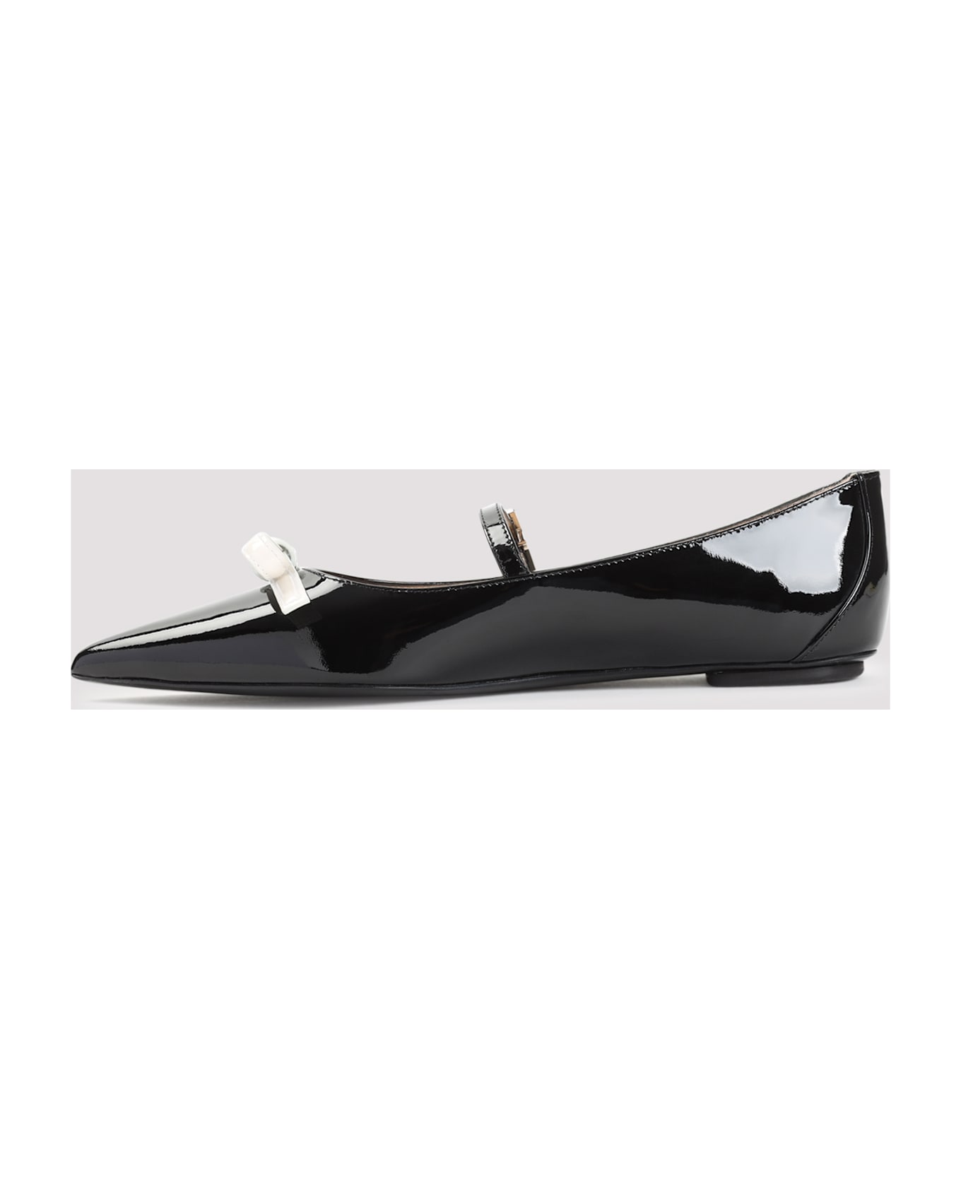 Stuart Weitzman Felicity Bow Ballerinas - R Black Cream