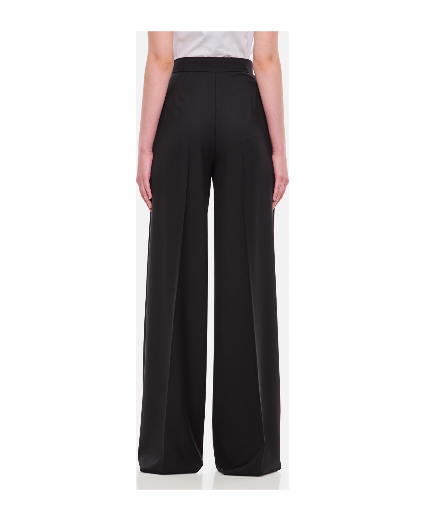 Max Mara Senna Wide Leg Pants - Black