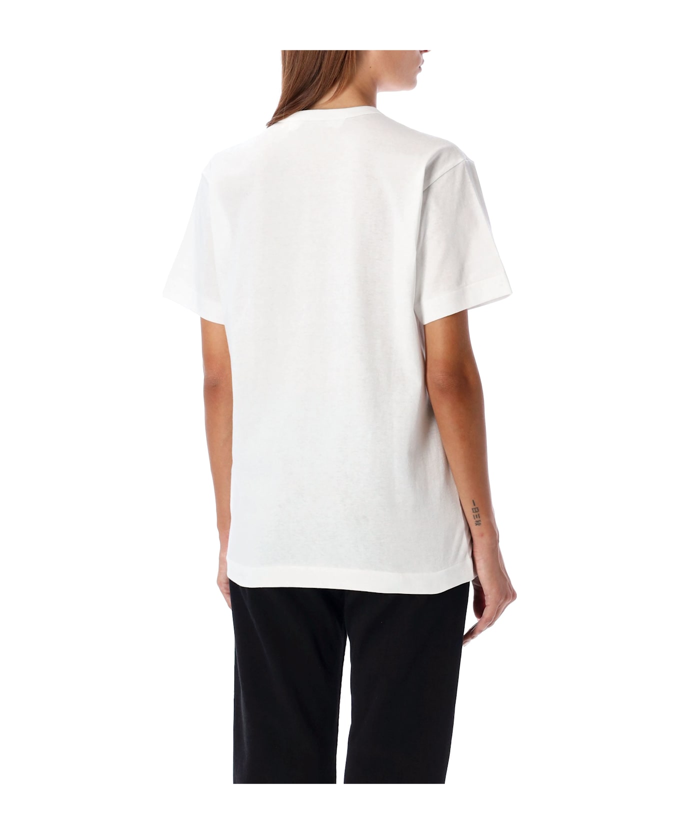 Comme des Garçons Play Three Hearts T-shirt - WHITE