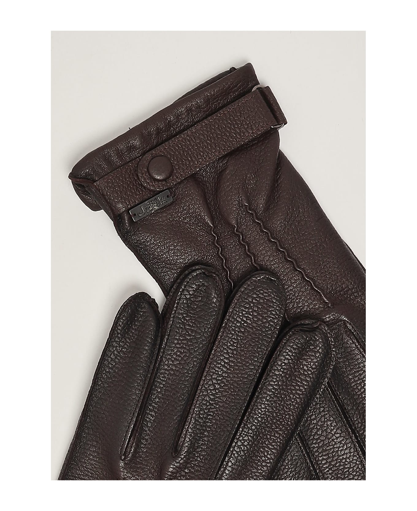 The Jackie Leather Guanti Gloves - MARRONE