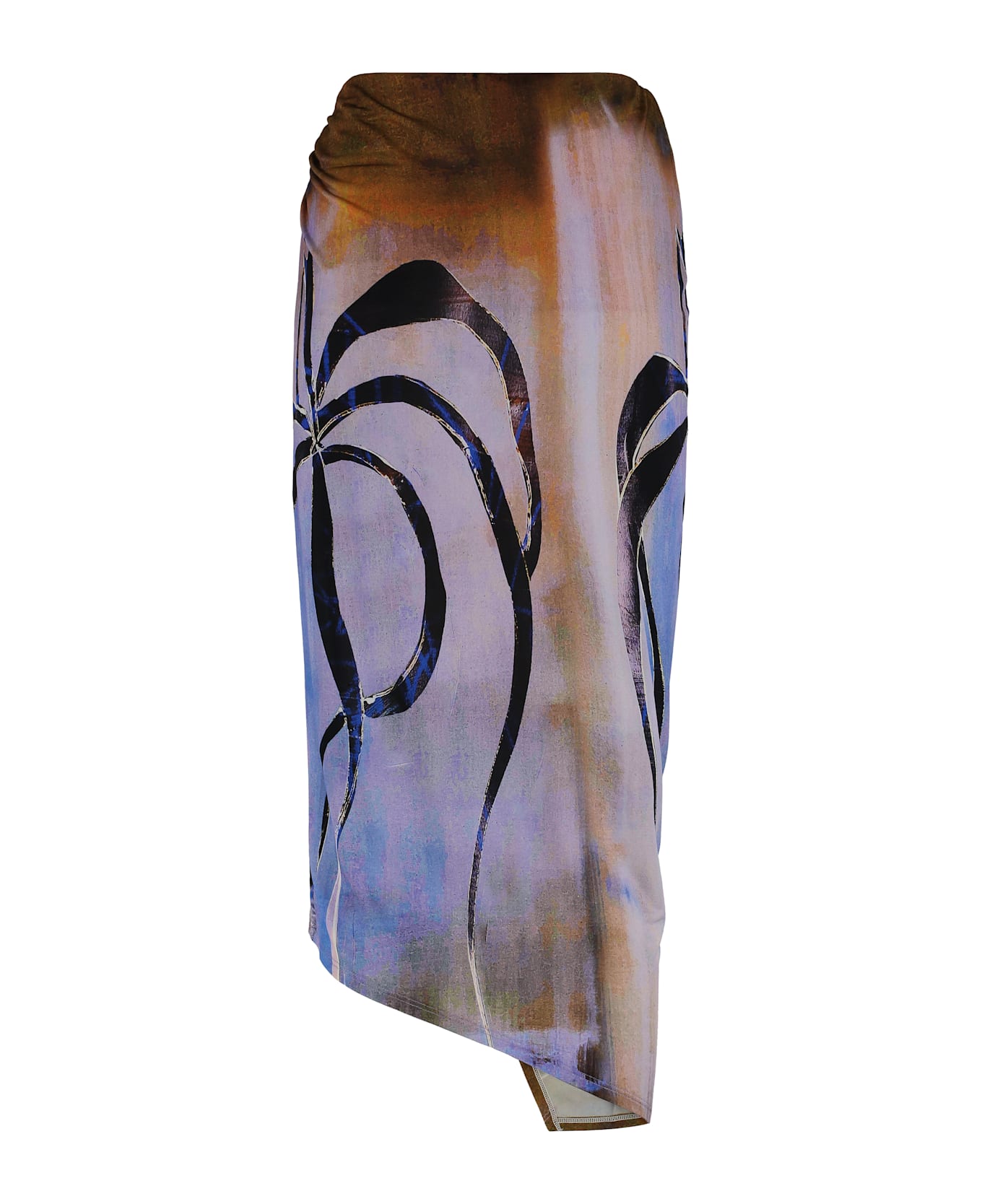 Louisa Ballou Enigma Printed Midi Skirt - Multicolor