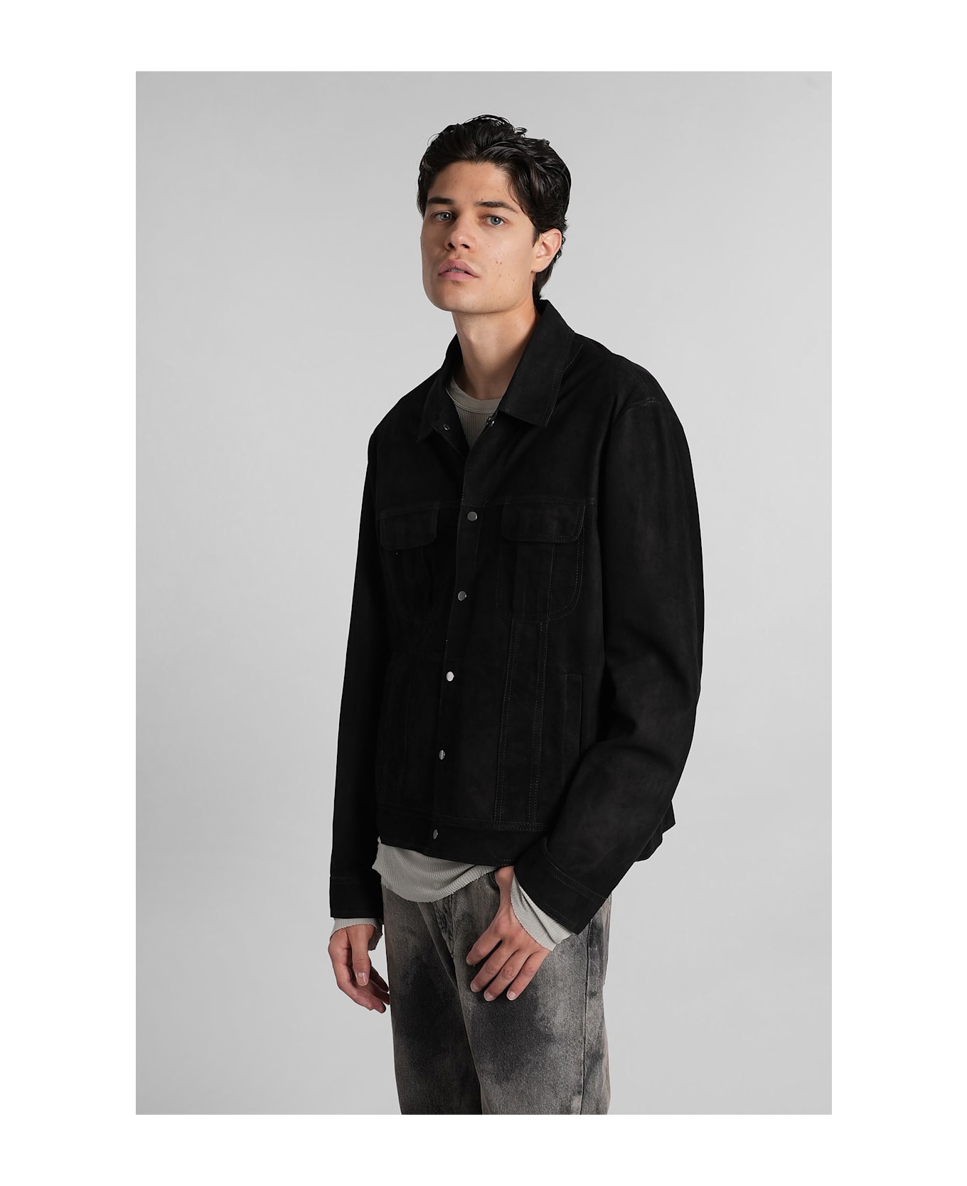 Salvatore Santoro Leather Jacket In Black Leather - black