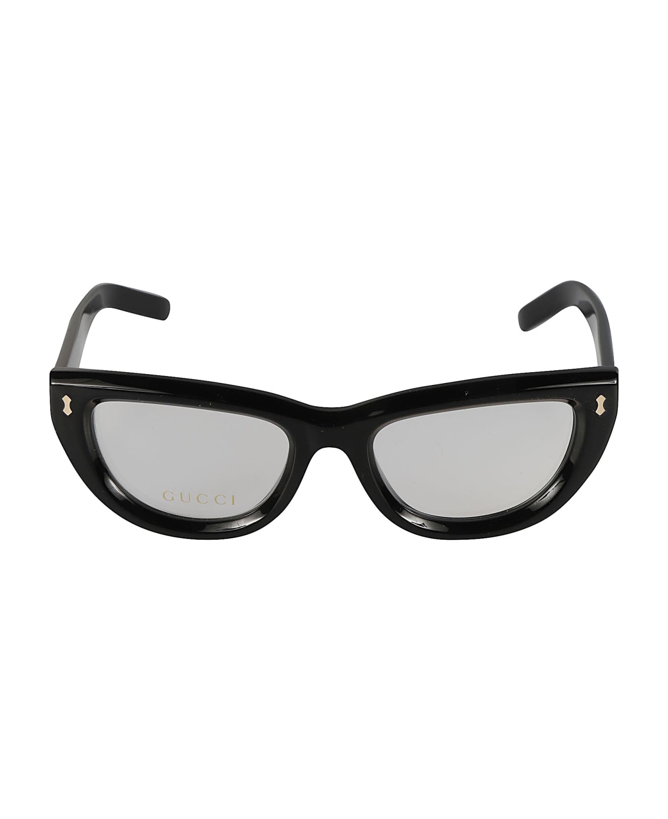 Gucci Eyewear Cat Eye Thick Frame - Black