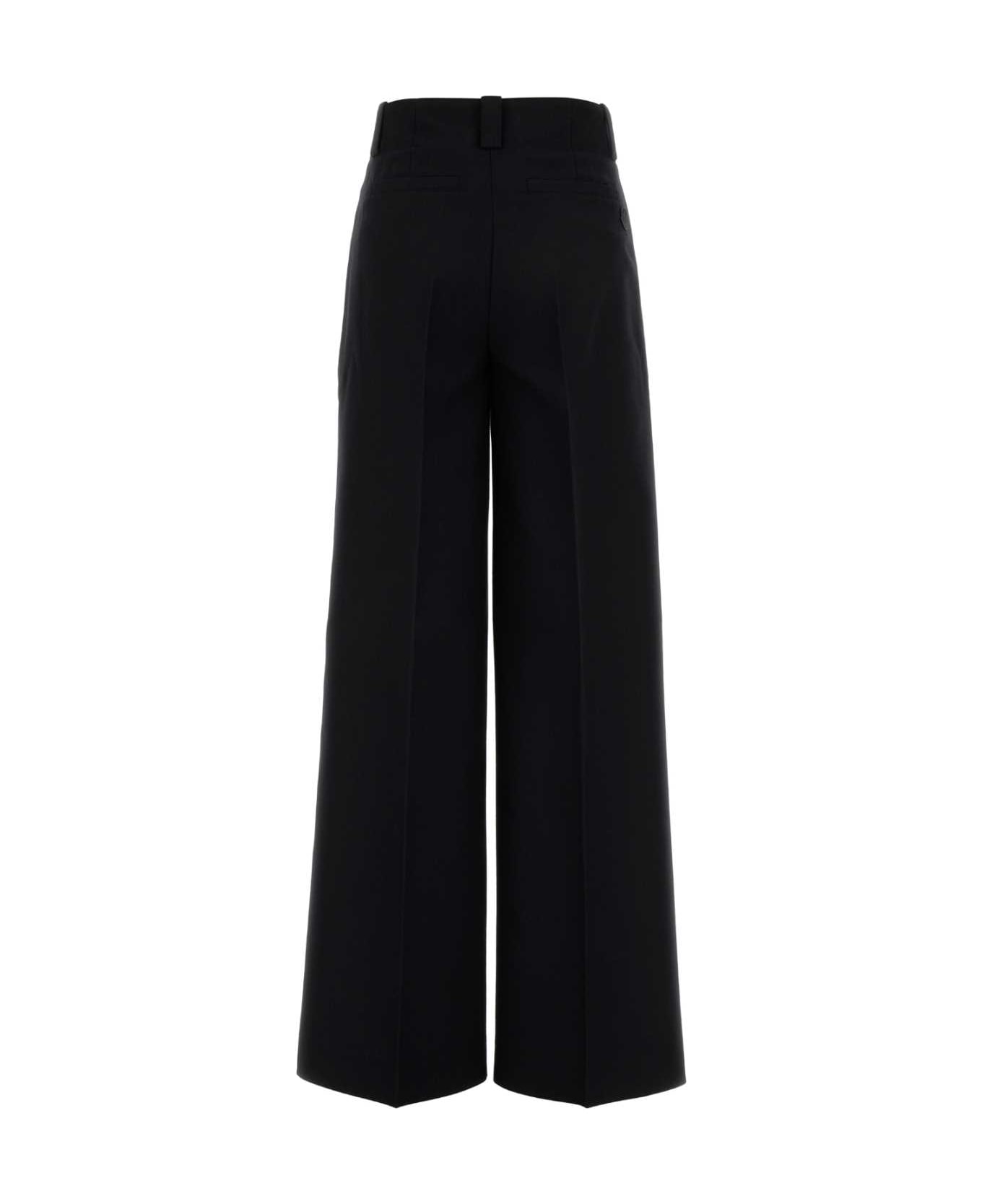 Moncler Black Polyester Blend Palazzo Pant - 999