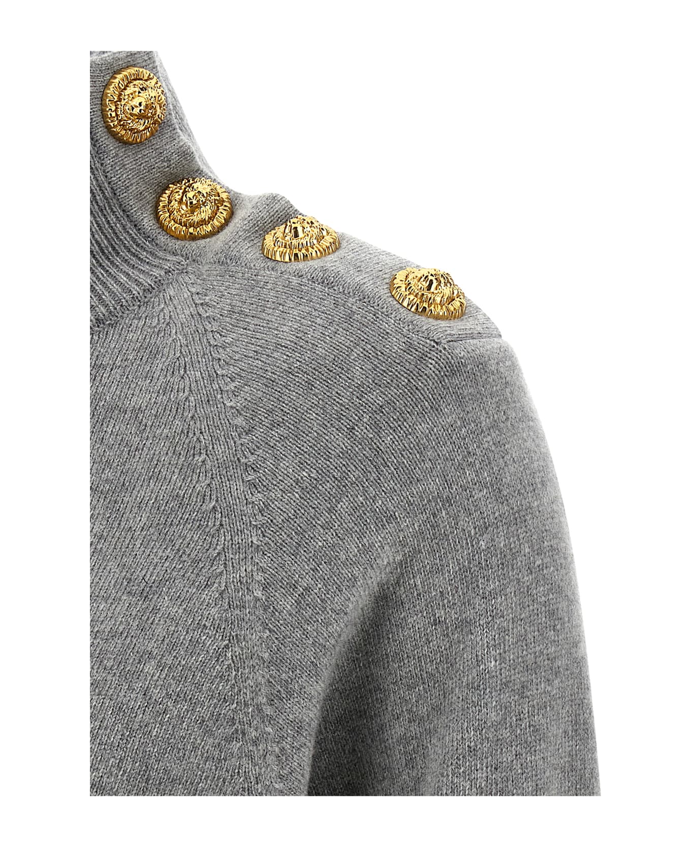Balmain Cashmere Wool Dress - Gray
