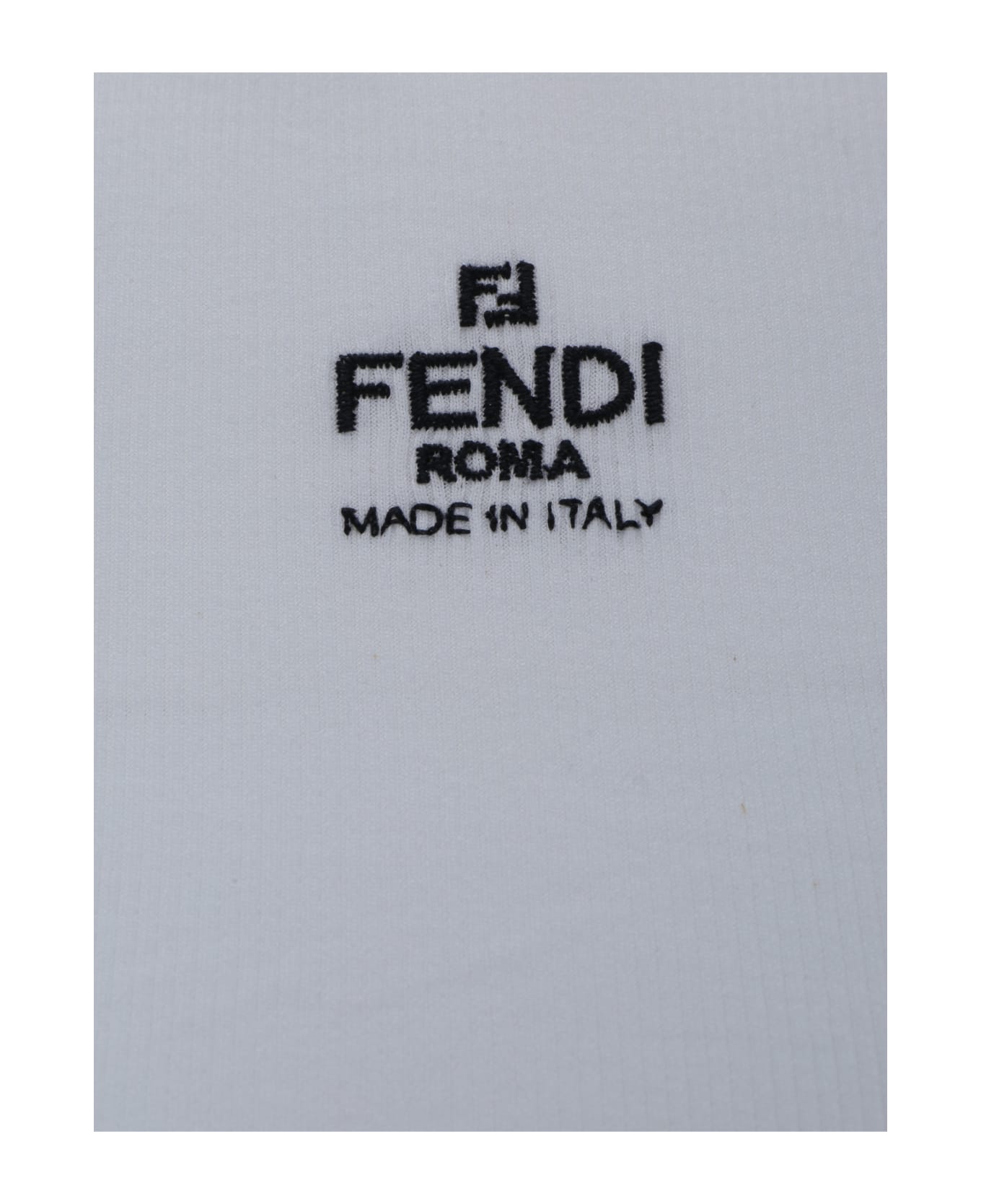 Fendi Logo Cotton T-shirt - White