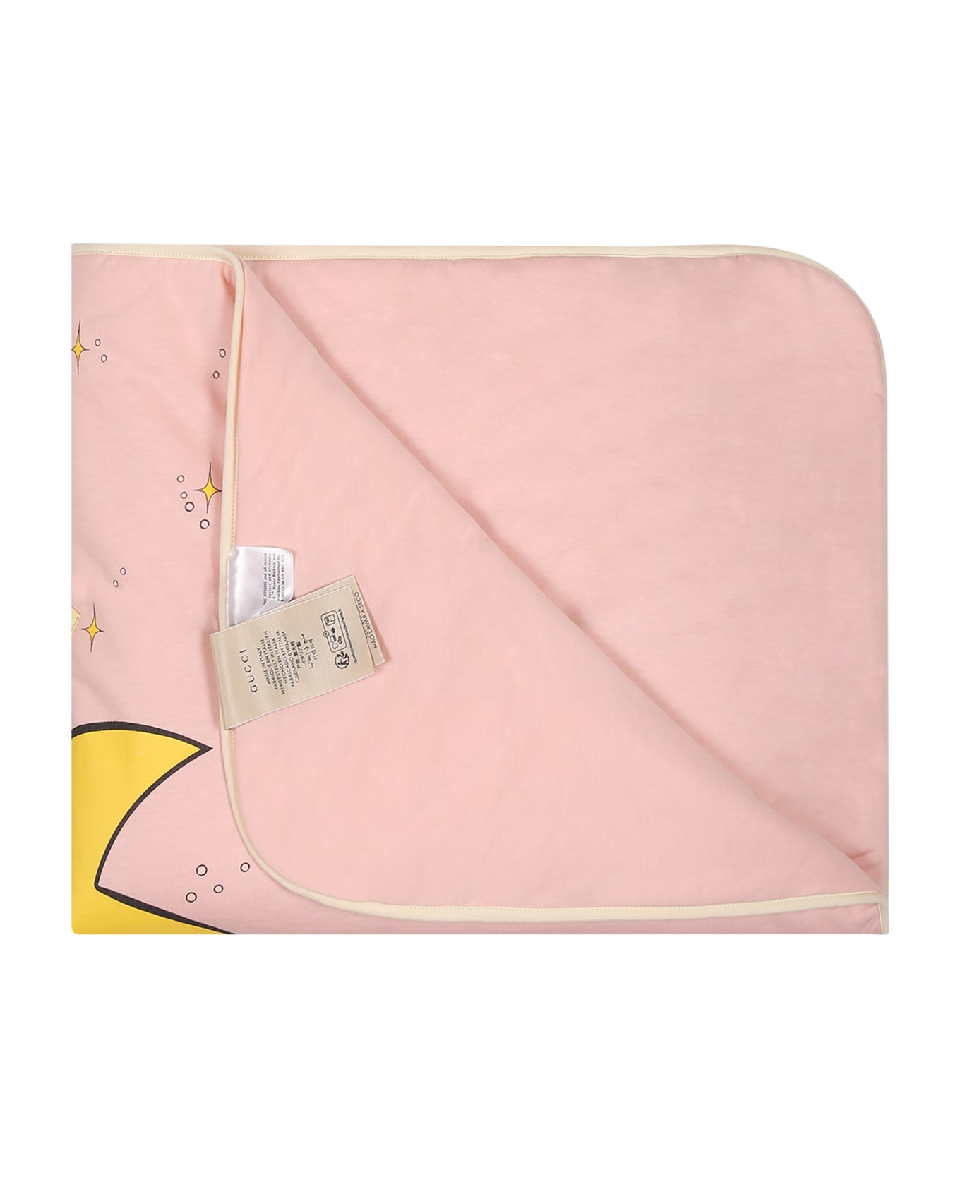 Gucci Pink Blanket For Baby Girl With Logo And Great-grandchildren Print - Pink アクセサリー＆ギフト