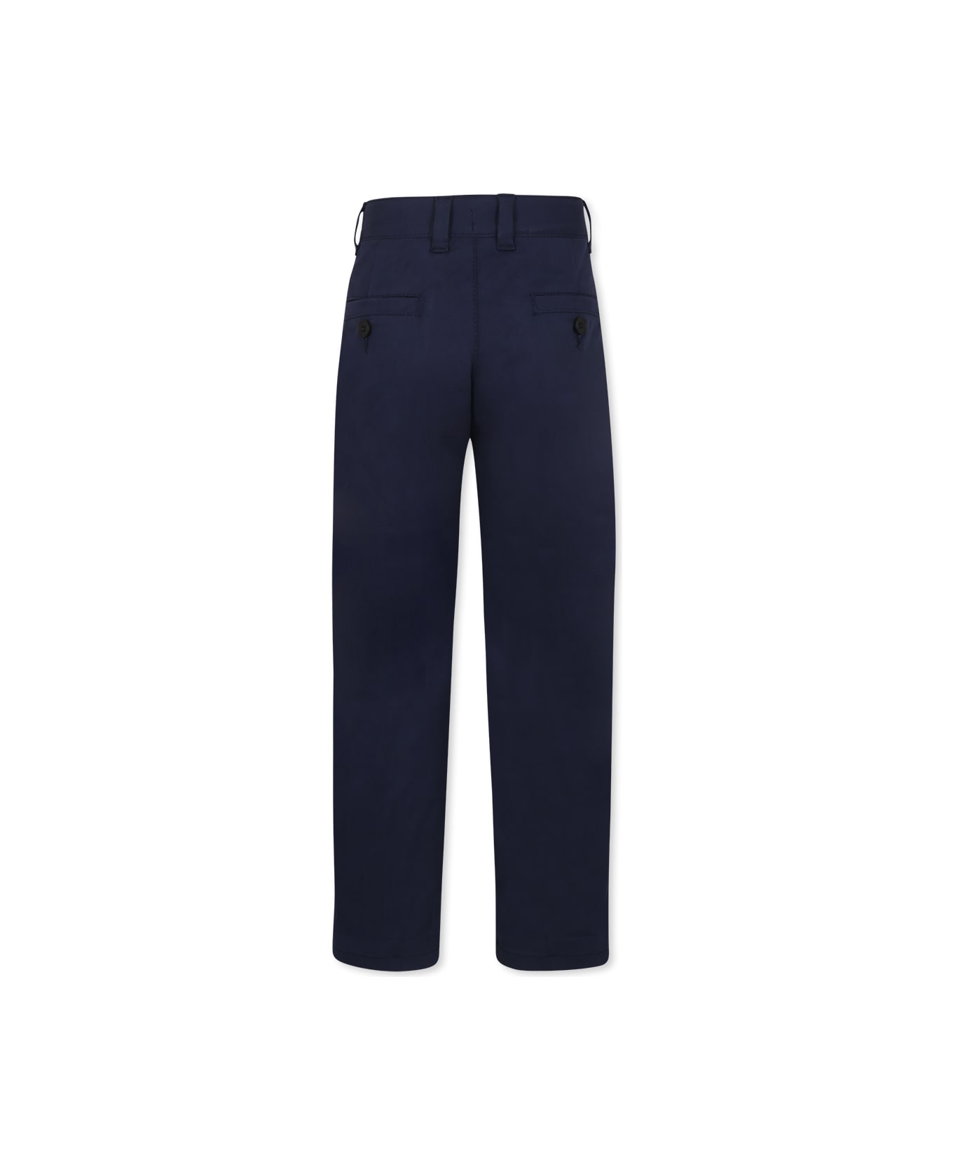 Hugo Boss Blue Trousers For Boy With Patch - Blue