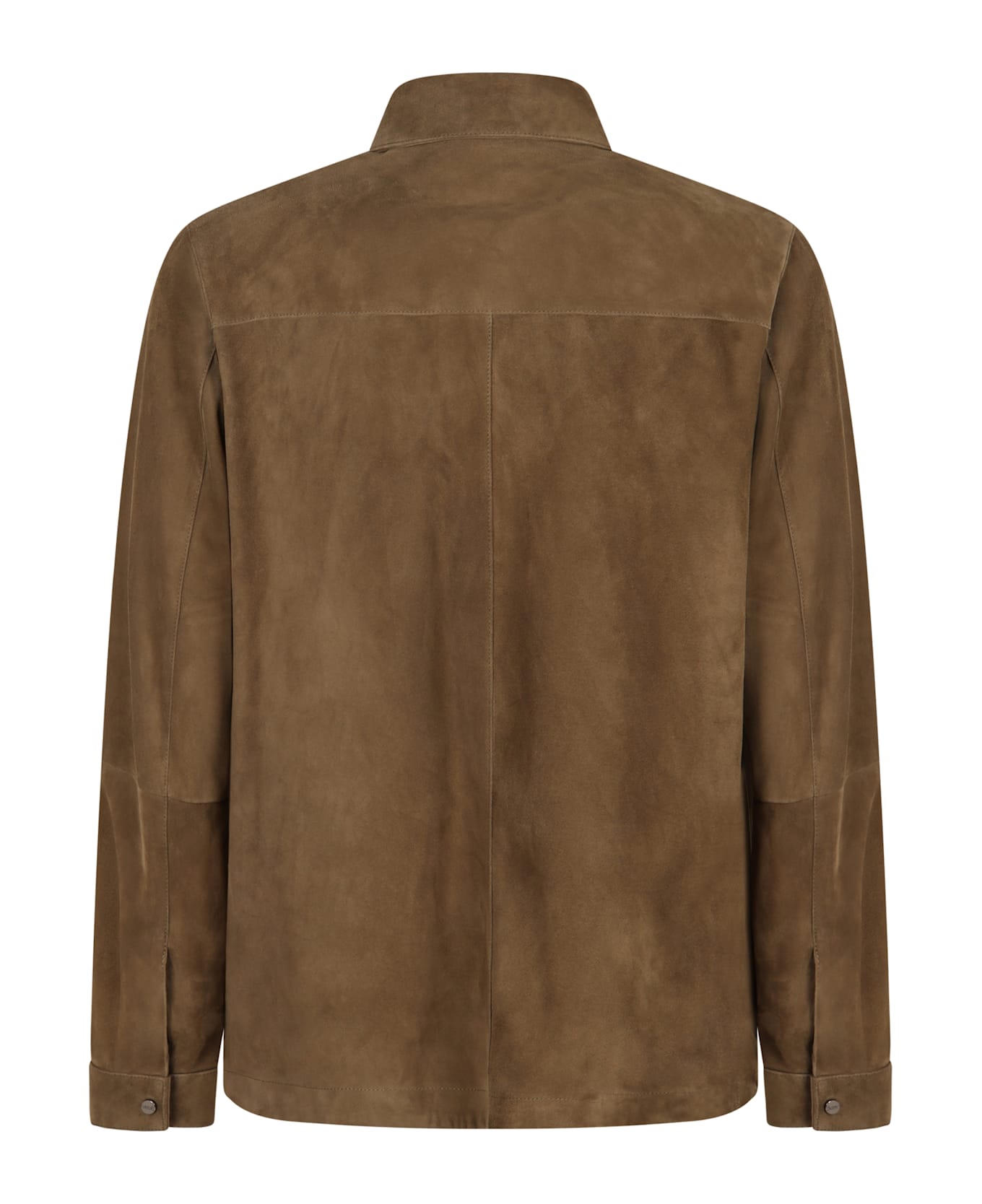 Herno Leather Overshirt - Beige