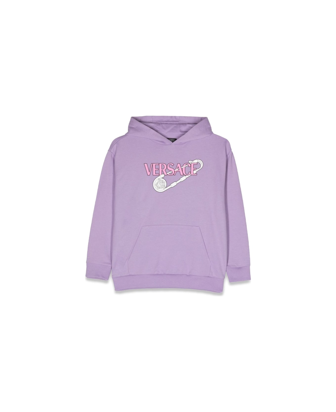 Versace Pins Logo Hoodie - LILAC