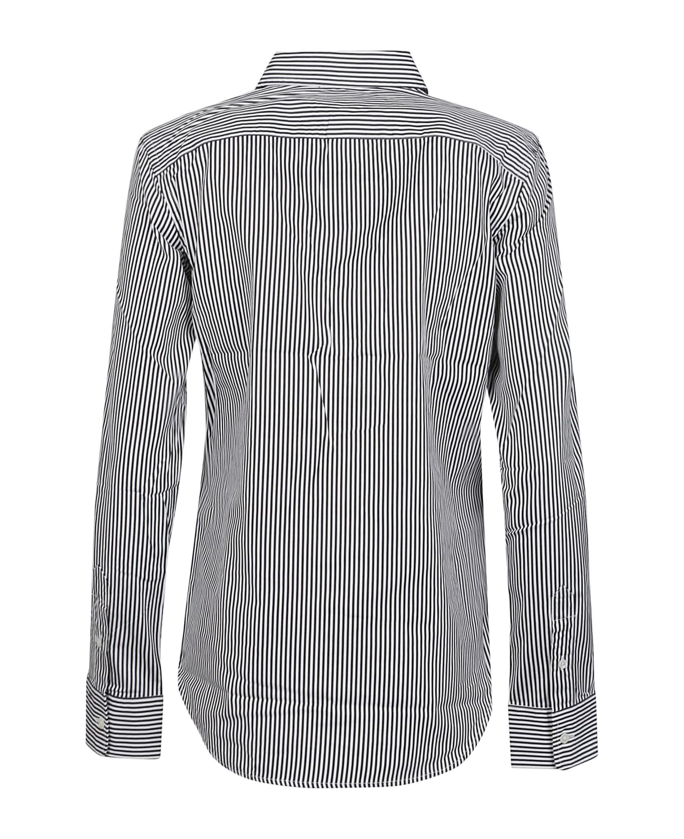 Polo Ralph Lauren Long Sleeve Button Front Shirt - White/polo Black