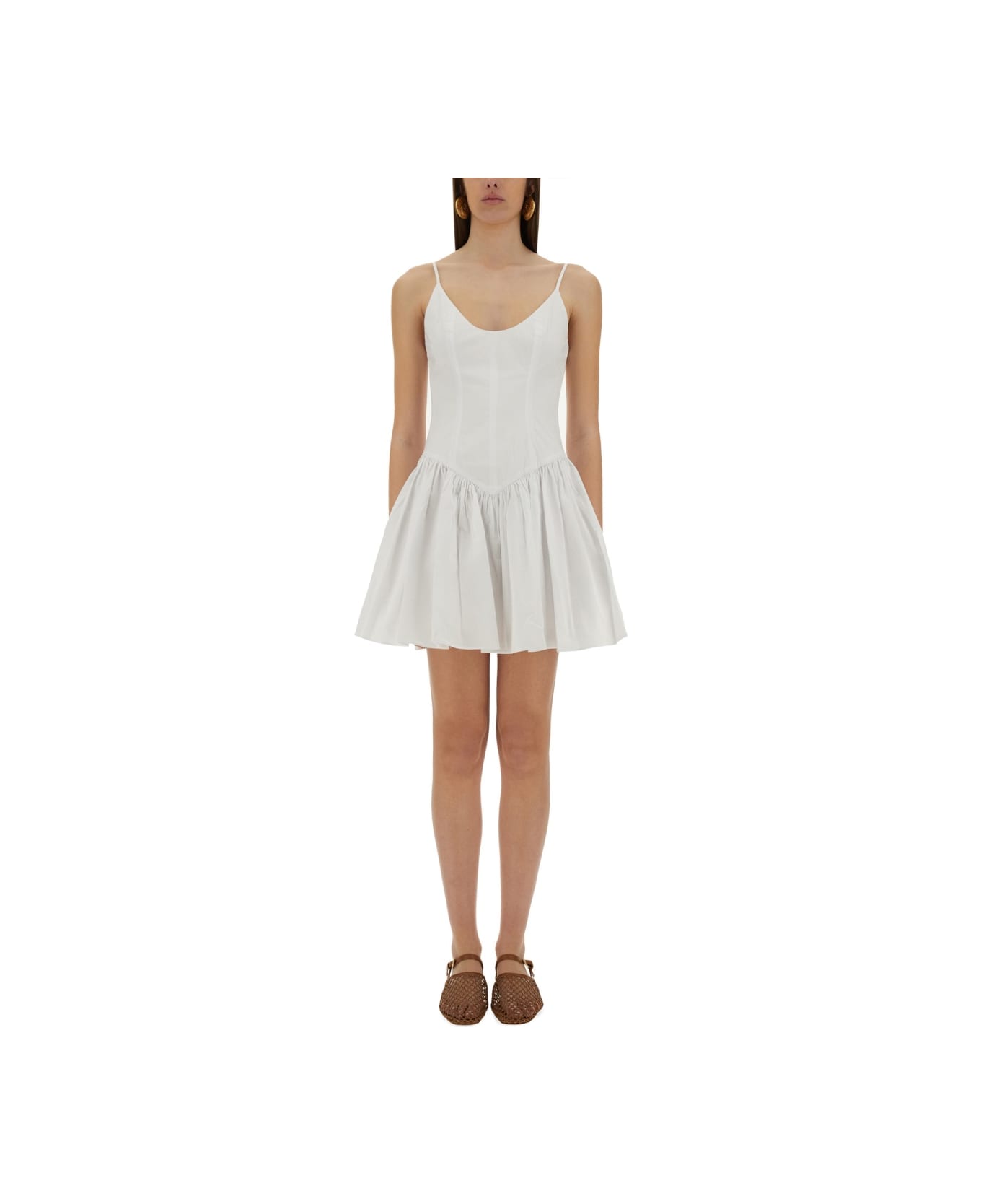 STAUD Mini Dress "dena" - WHITE