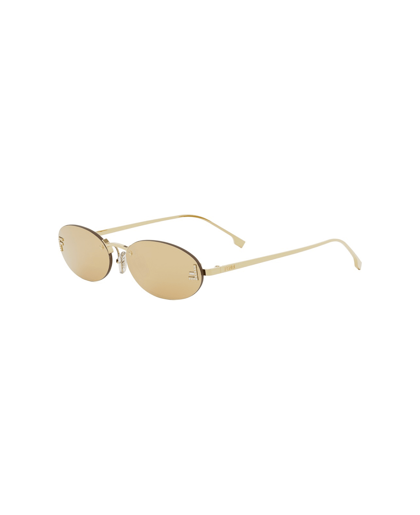 Fendi Eyewear Fe4075us Fendi First Crystal 30l Oro Sunglasses - Oro