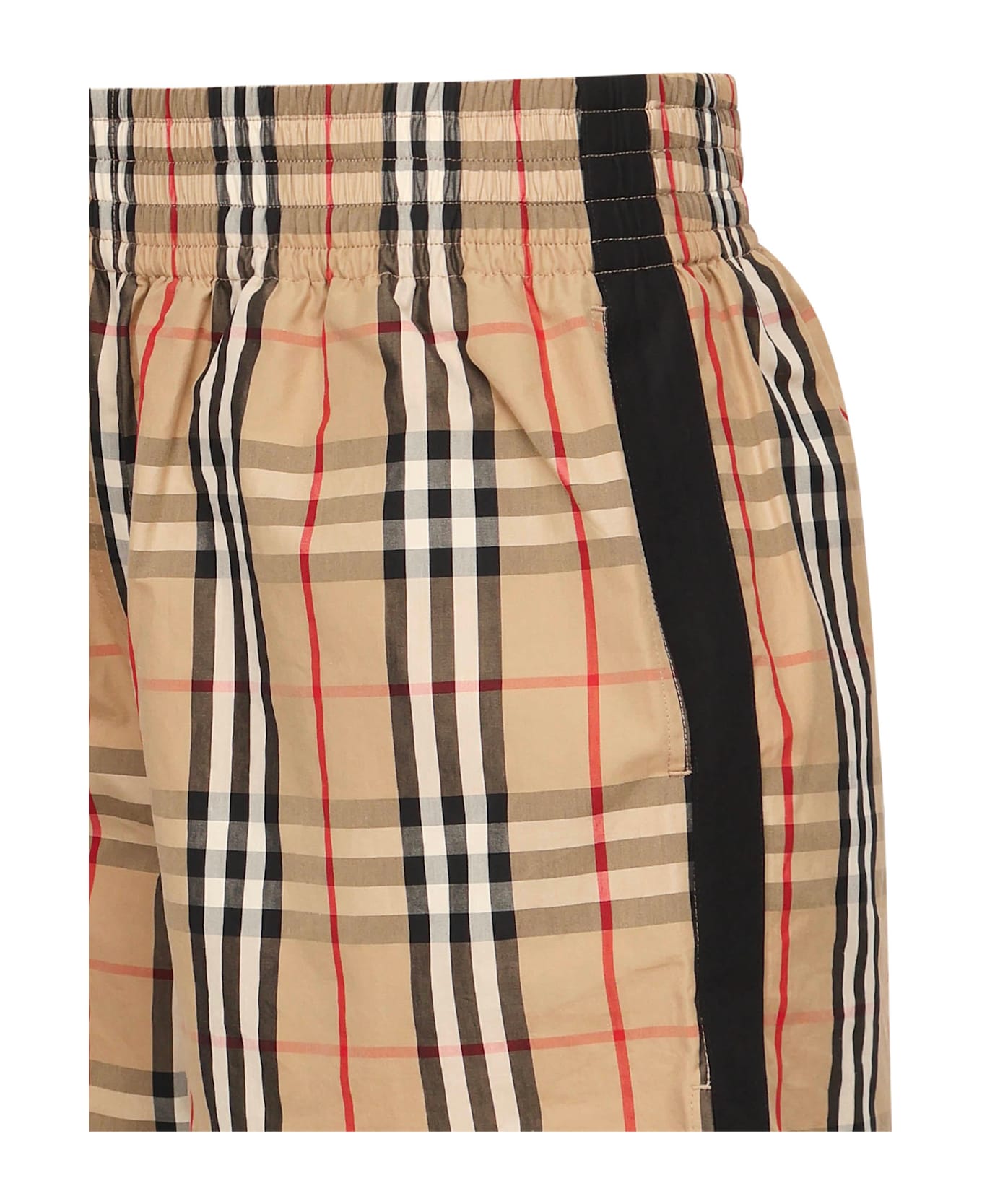 Burberry Check Cotton Shorts - Beige