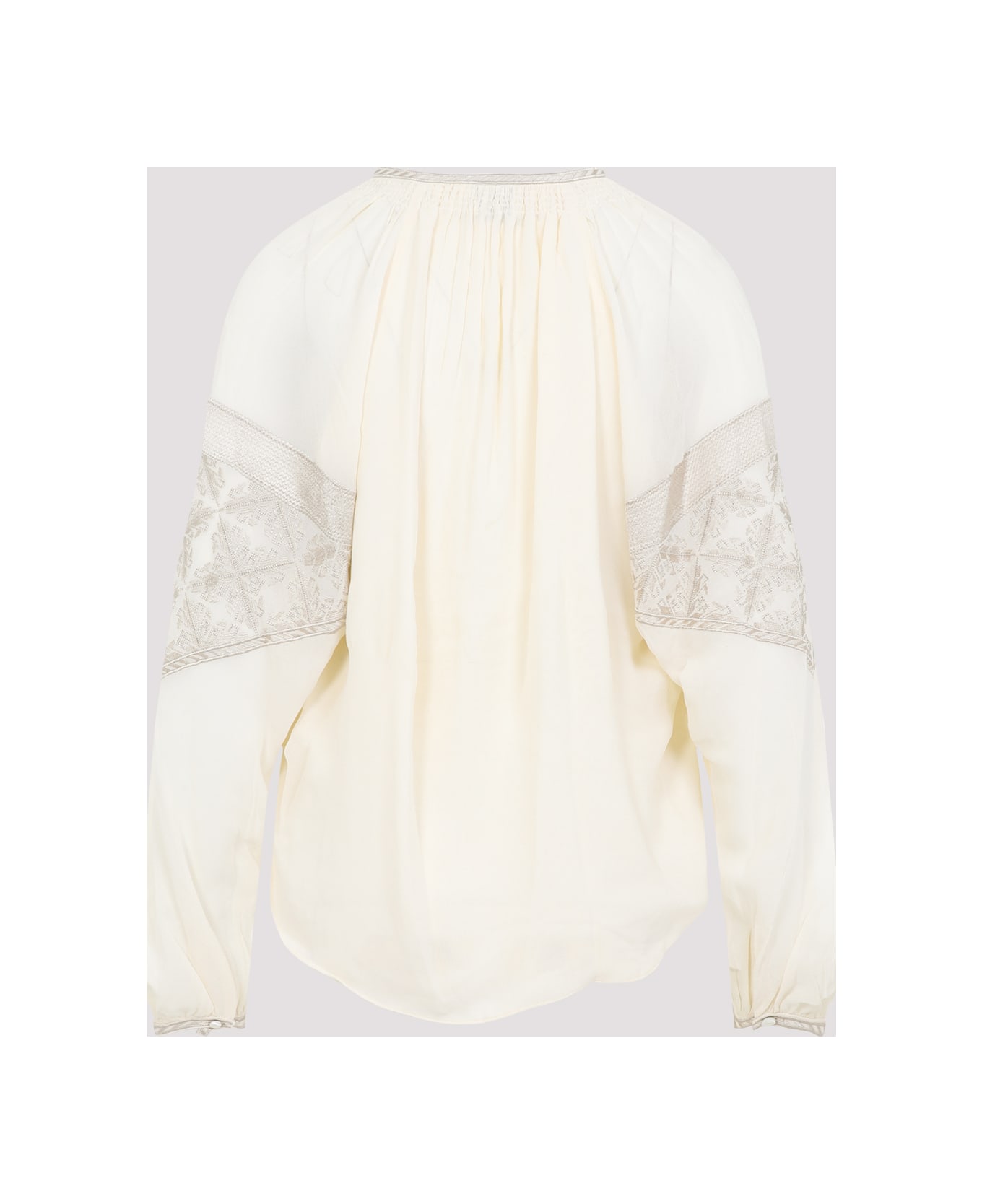 Tシャツ・カットソー Isabel Marant SS25 'Oris' blouse (HT0597FAC1J07I 23EC) Cream Silk top Oris Isabel Marant - Vitkac Italy